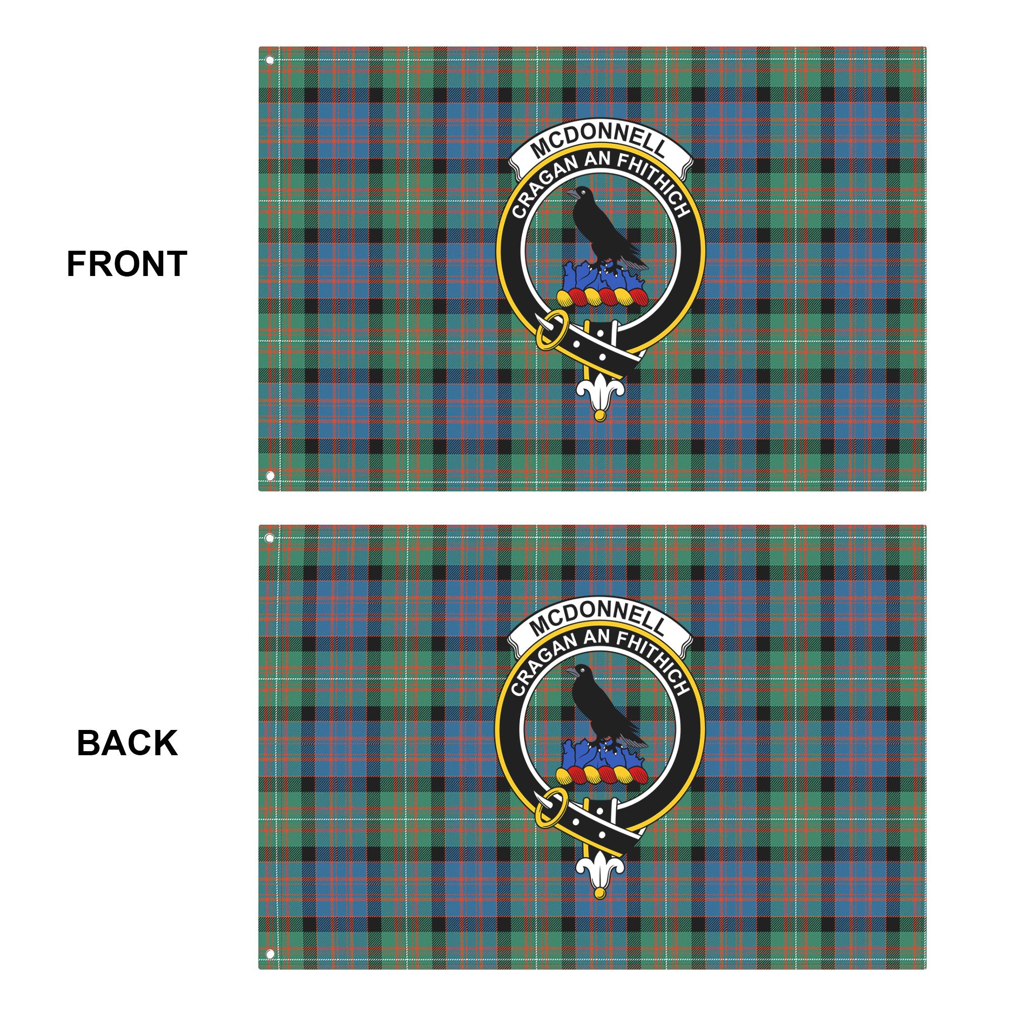 McDonnell of Glengarry Ancient Tartan Crest House Flag