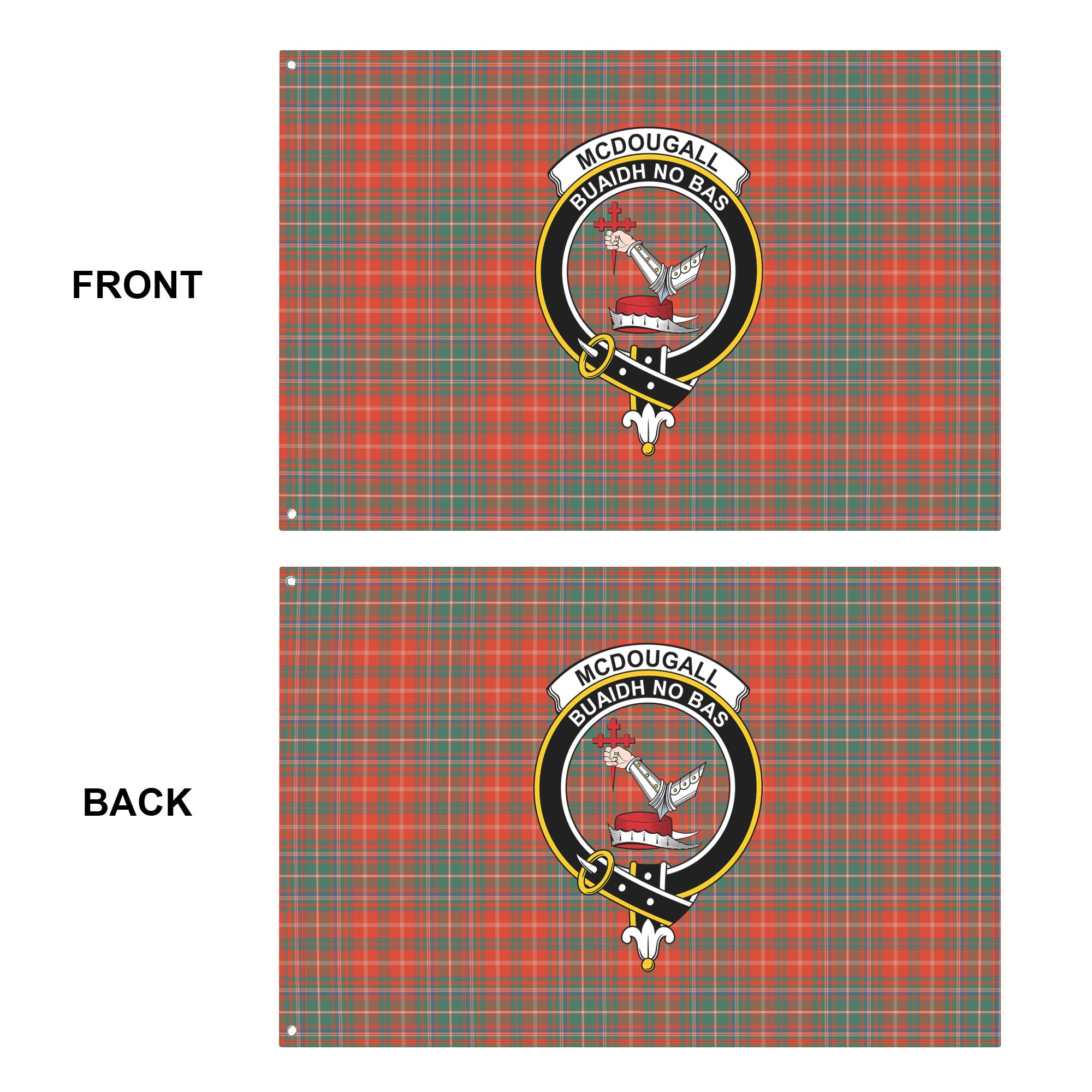 McDougall Ancient Tartan Crest House Flag