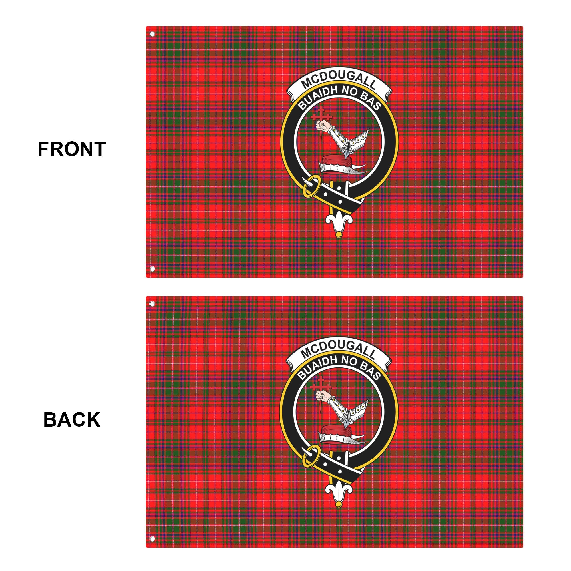 McDougall Modern Tartan Crest House Flag