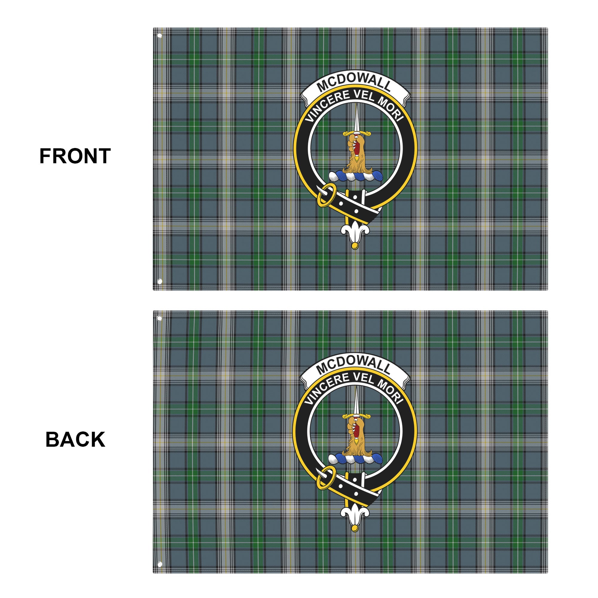 McDowall Tartan Crest House Flag