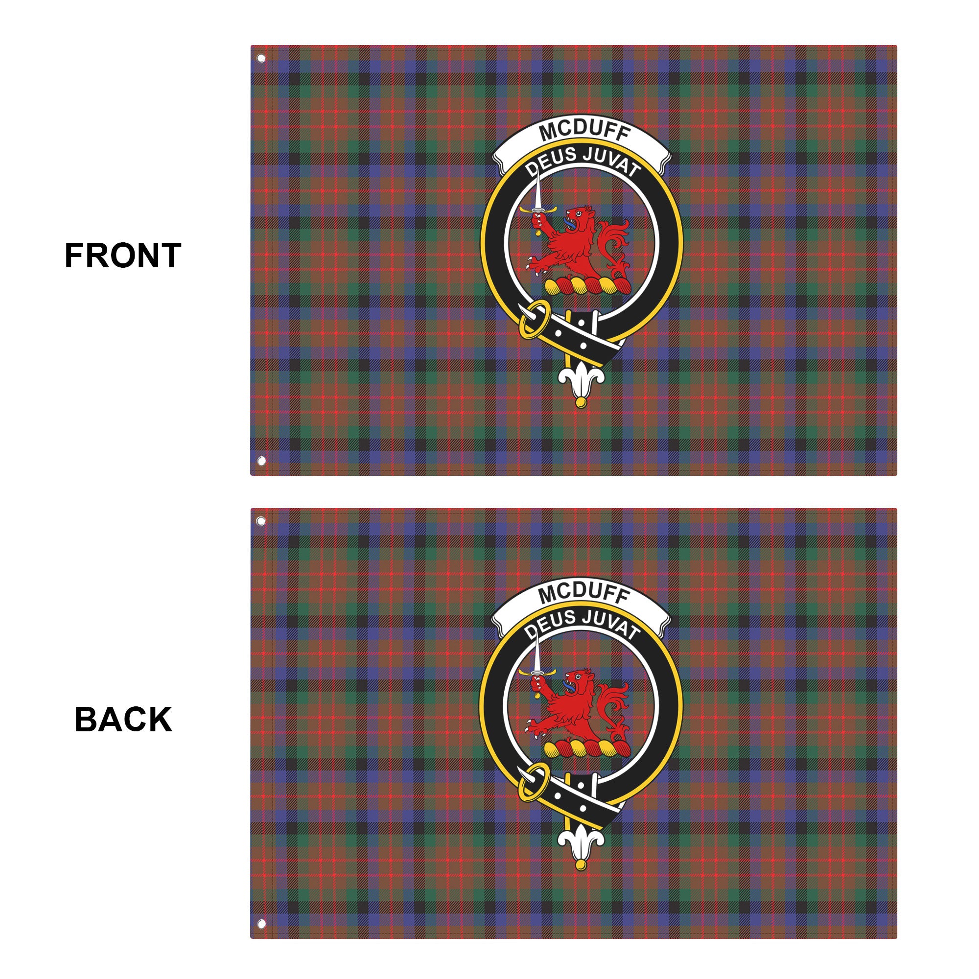 McDuff Hunting Modern Tartan Crest House Flag