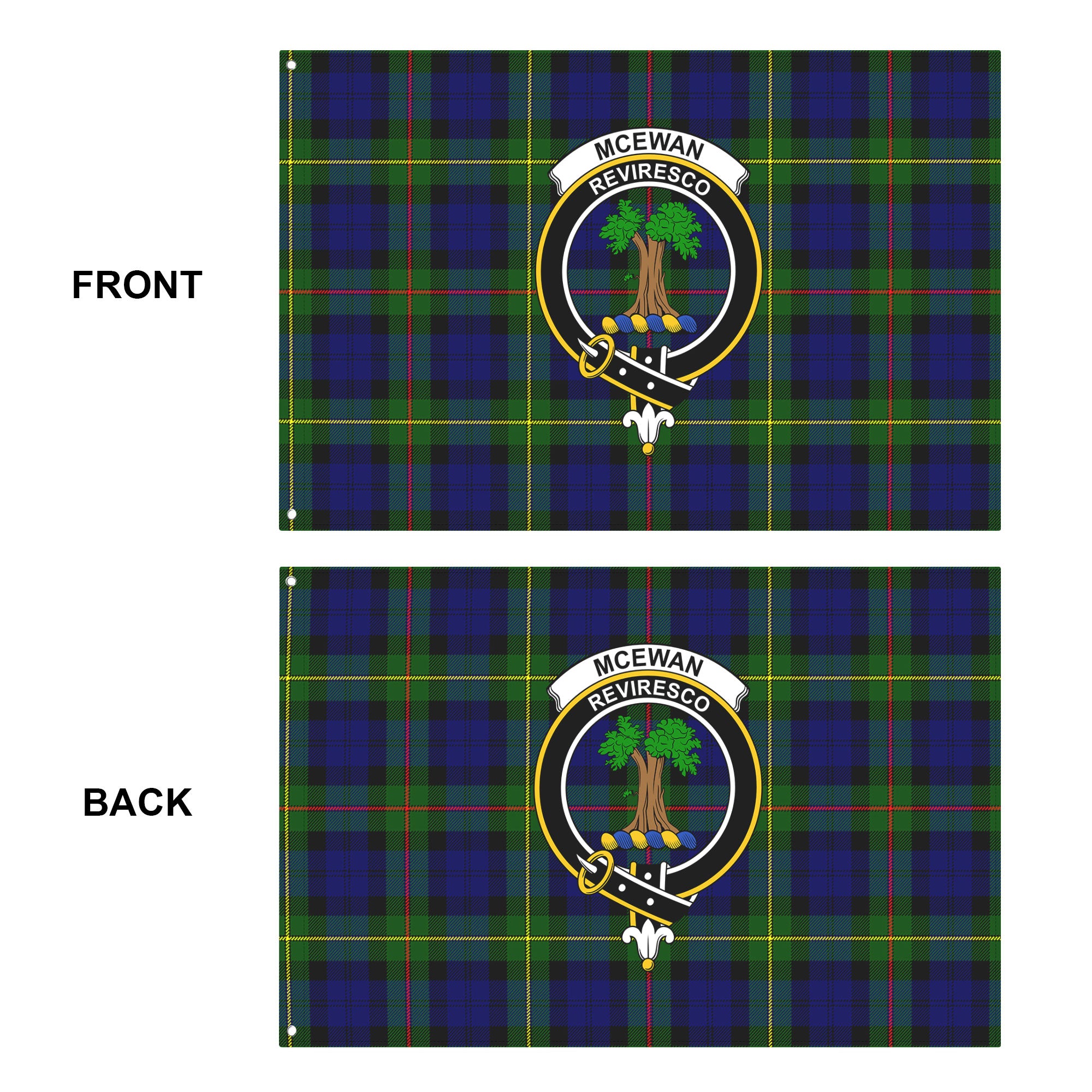 McEwan Modern Tartan Crest House Flag
