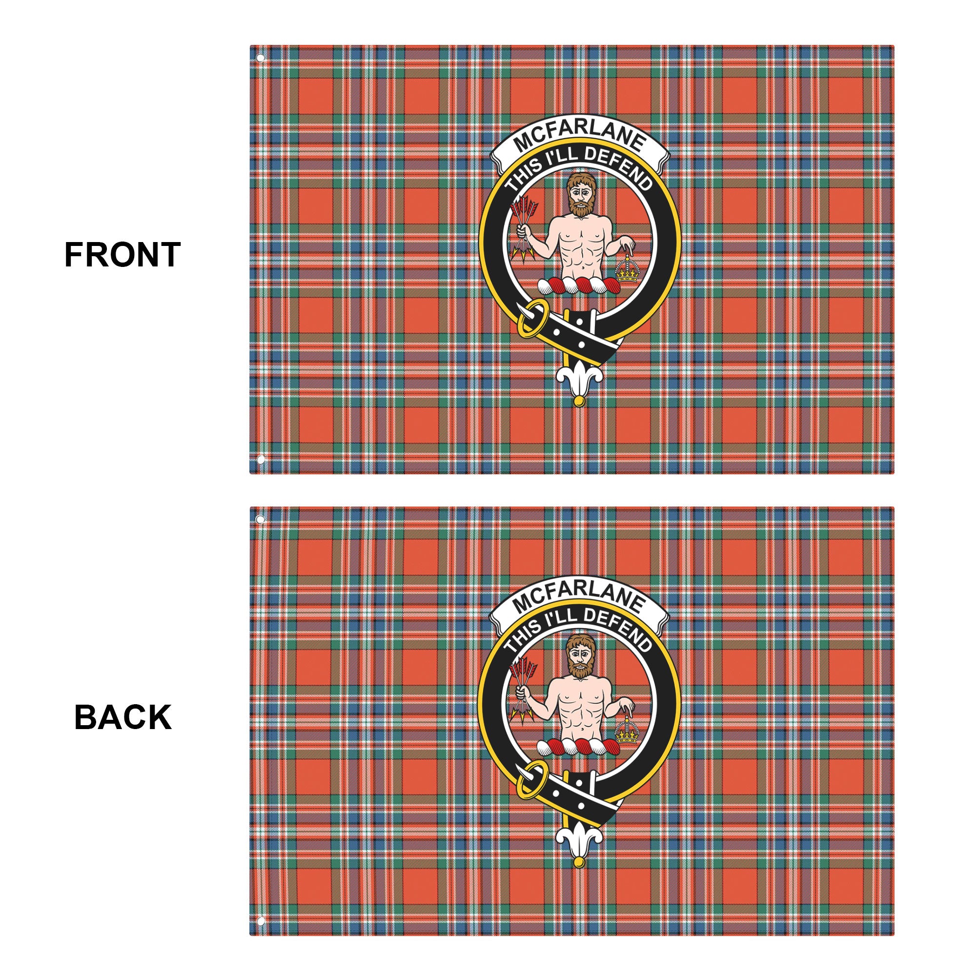 McFarlane Ancient Tartan Crest House Flag