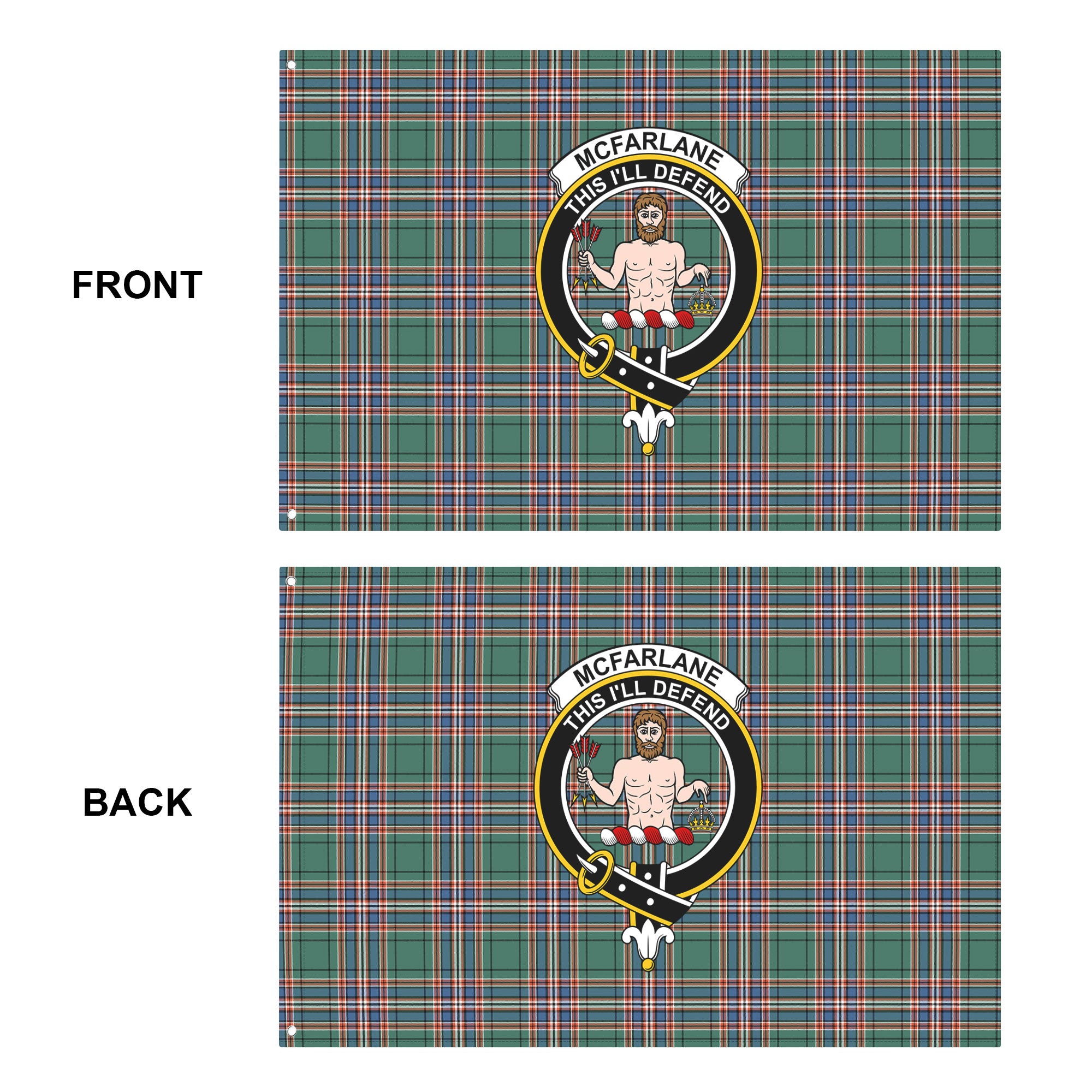 McFarlane Hunting Ancient Tartan Crest House Flag