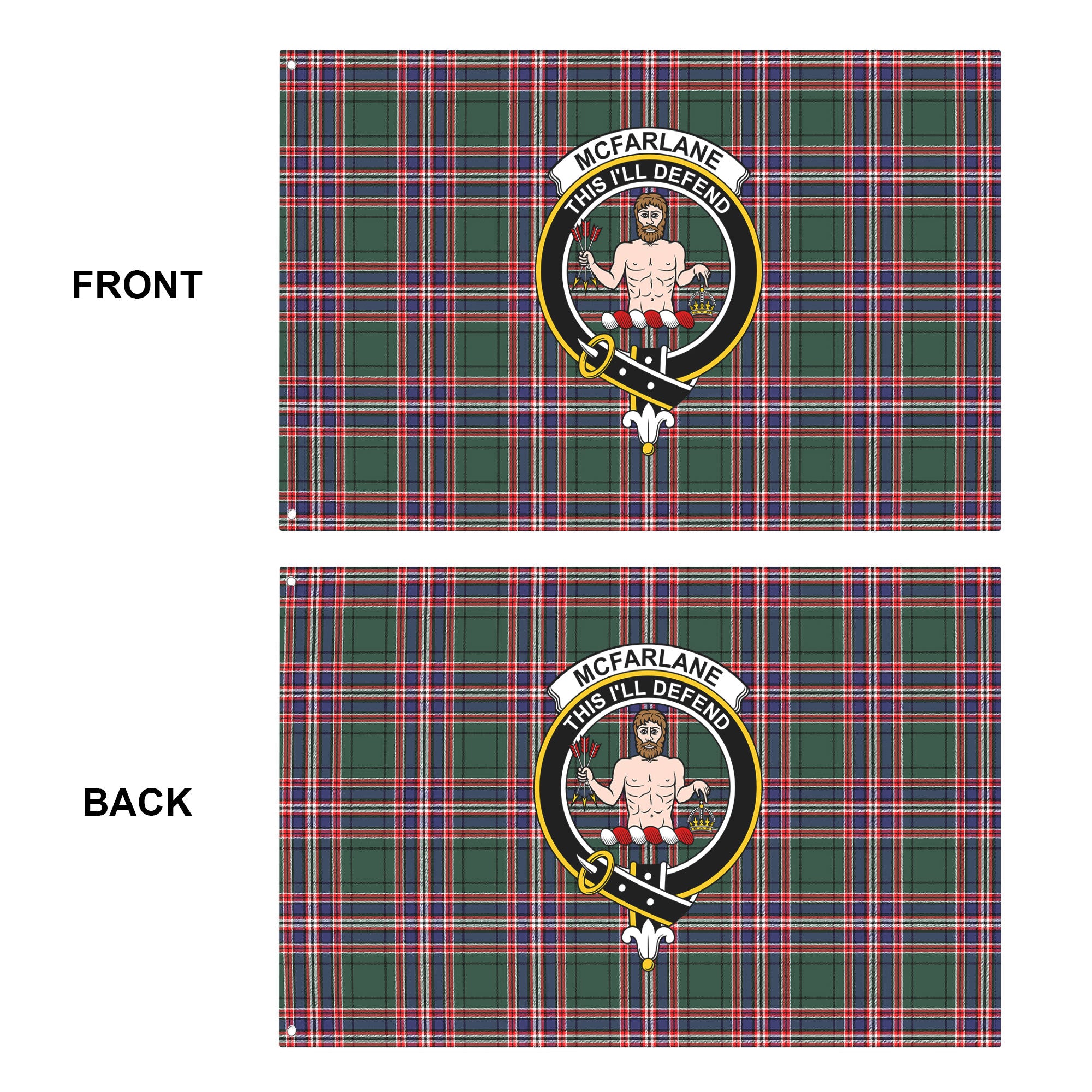 McFarlane Hunting Modern Tartan Crest House Flag