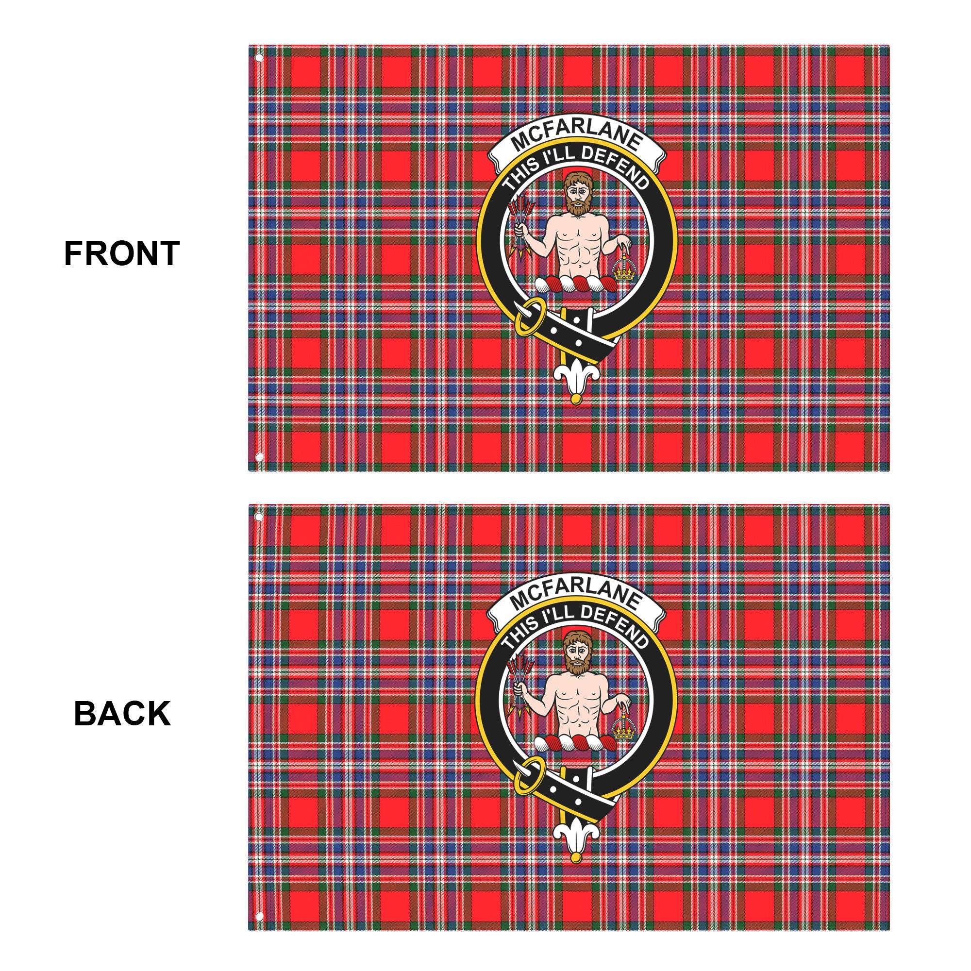 McFarlane Modern Tartan Crest House Flag