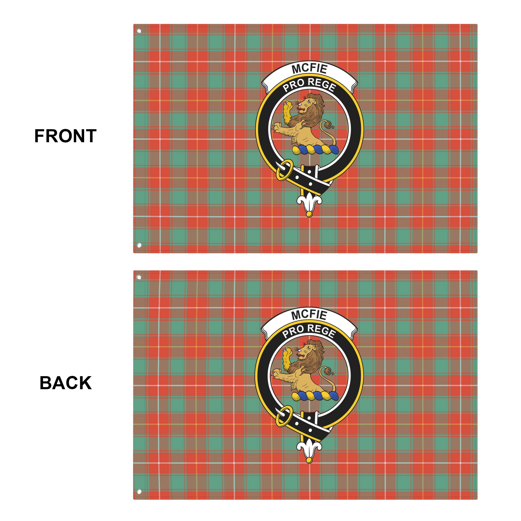 McFie Ancient Tartan Crest House Flag