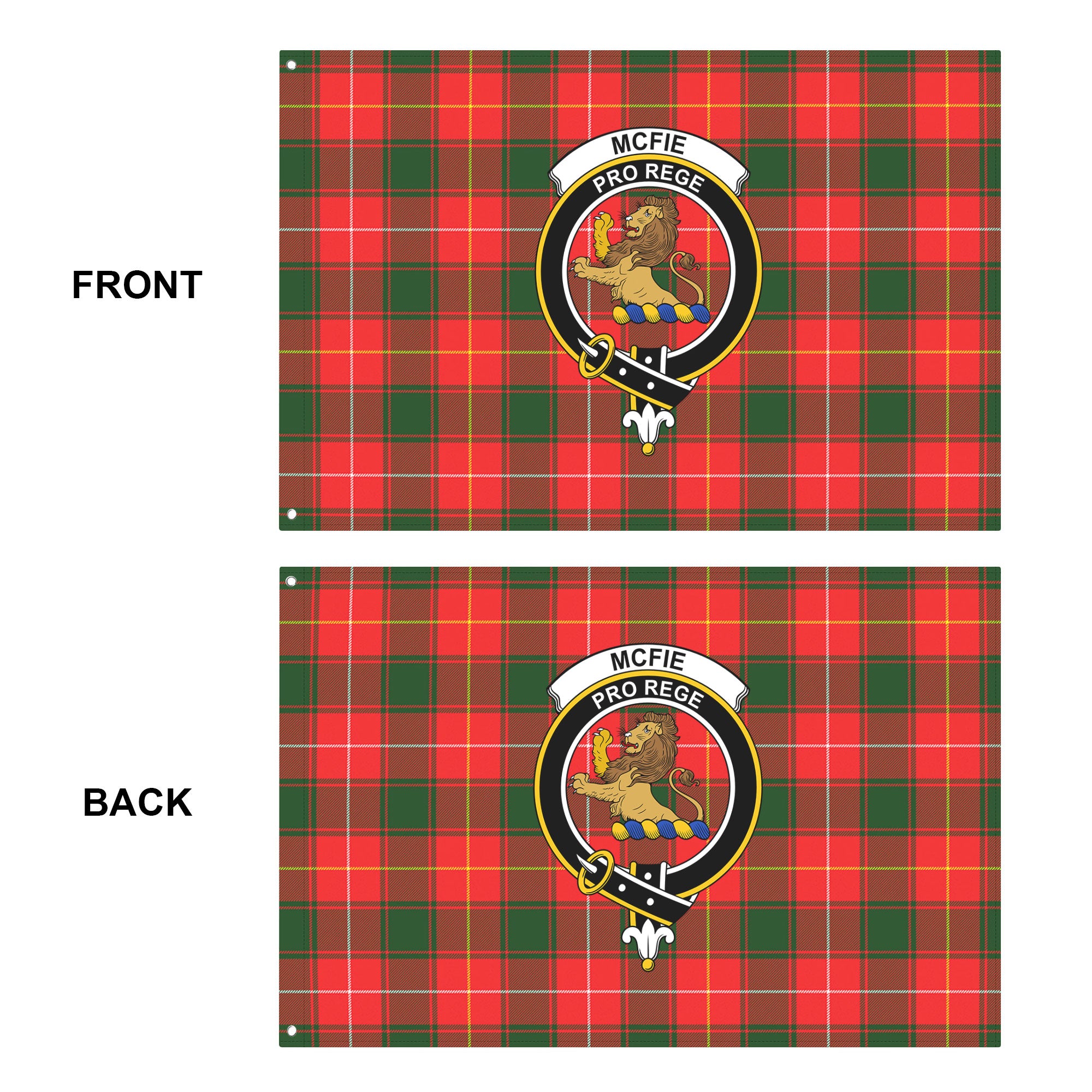 McFie Tartan Crest House Flag