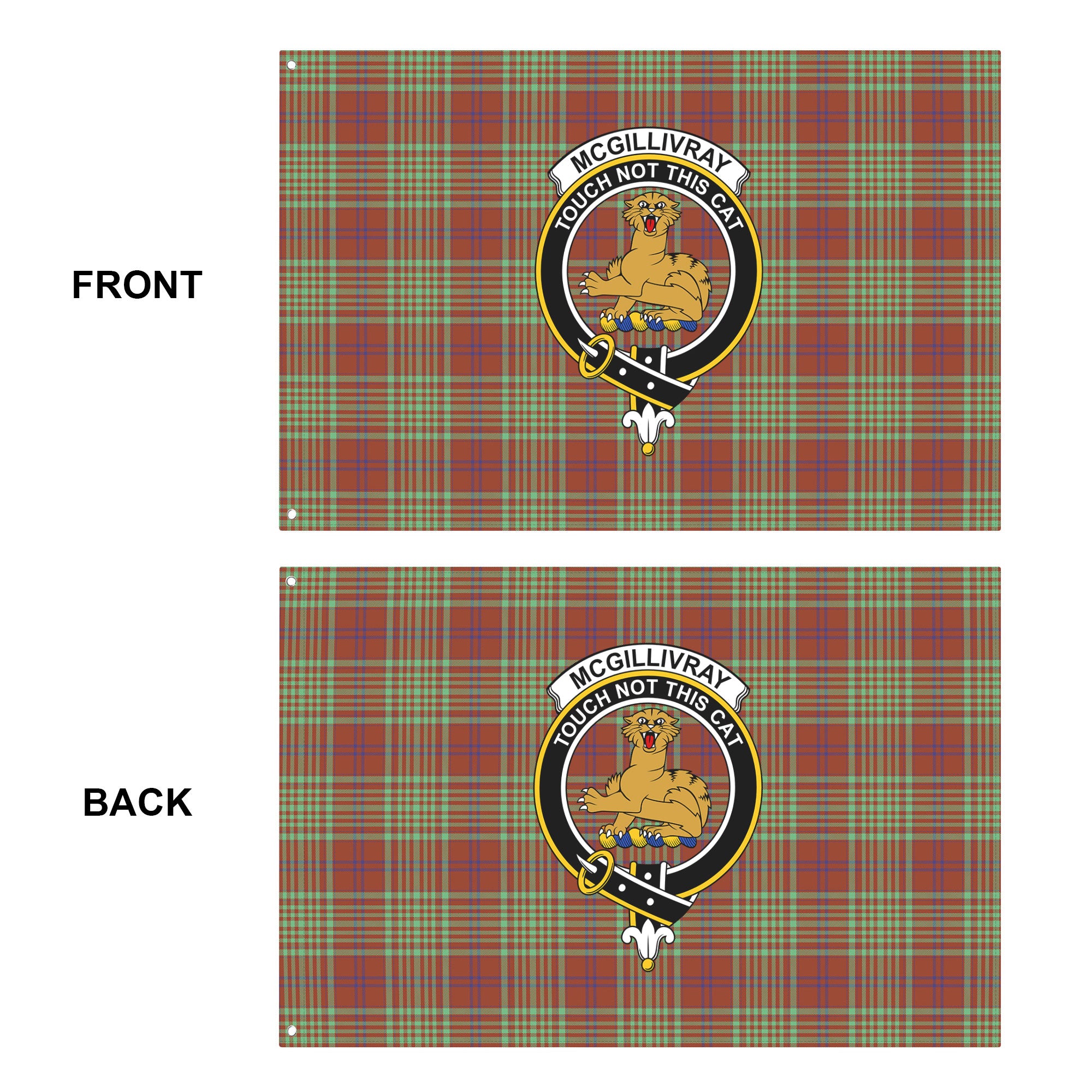 McGillivray Hunting Ancient Tartan Crest House Flag