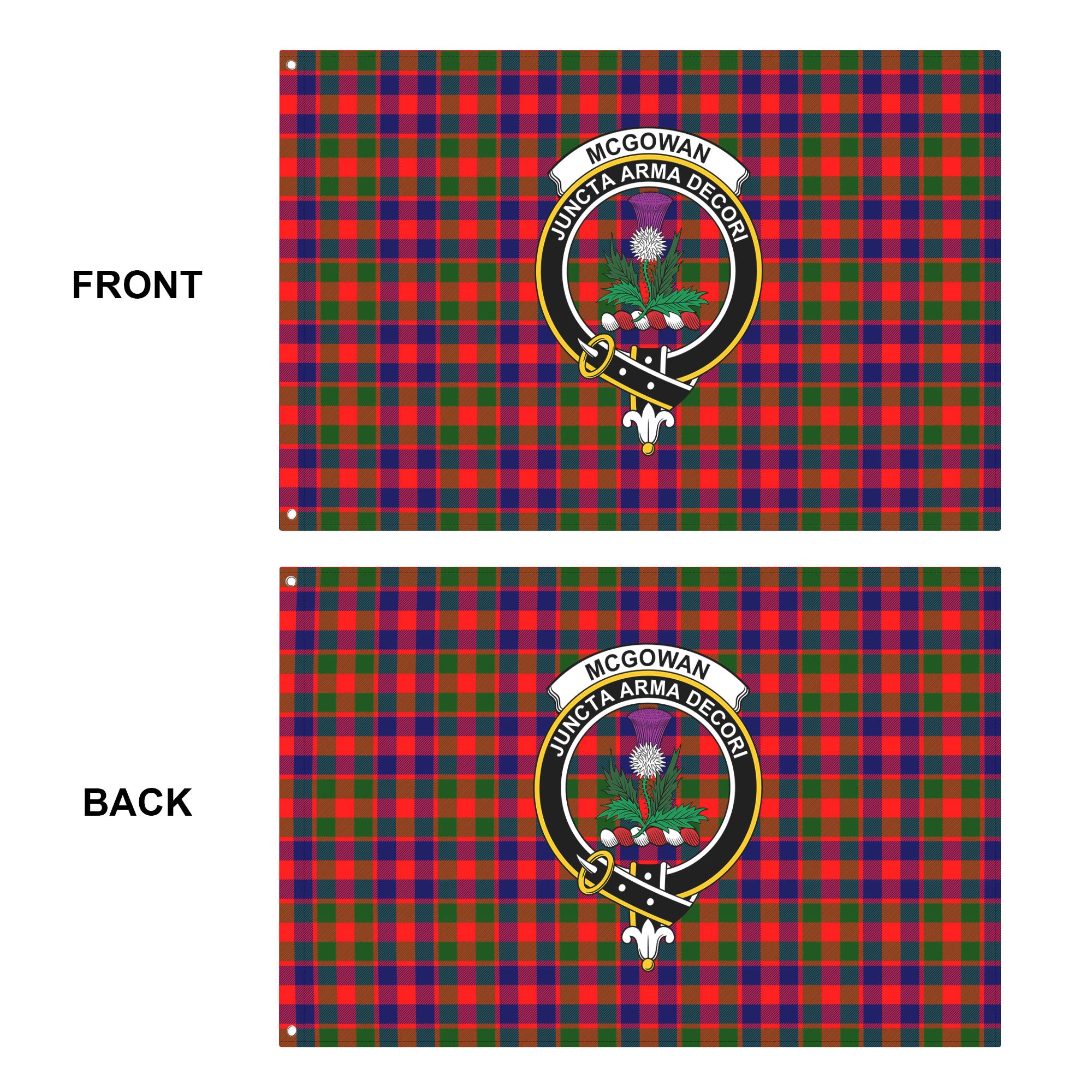 McGowan Tartan Crest House Flag