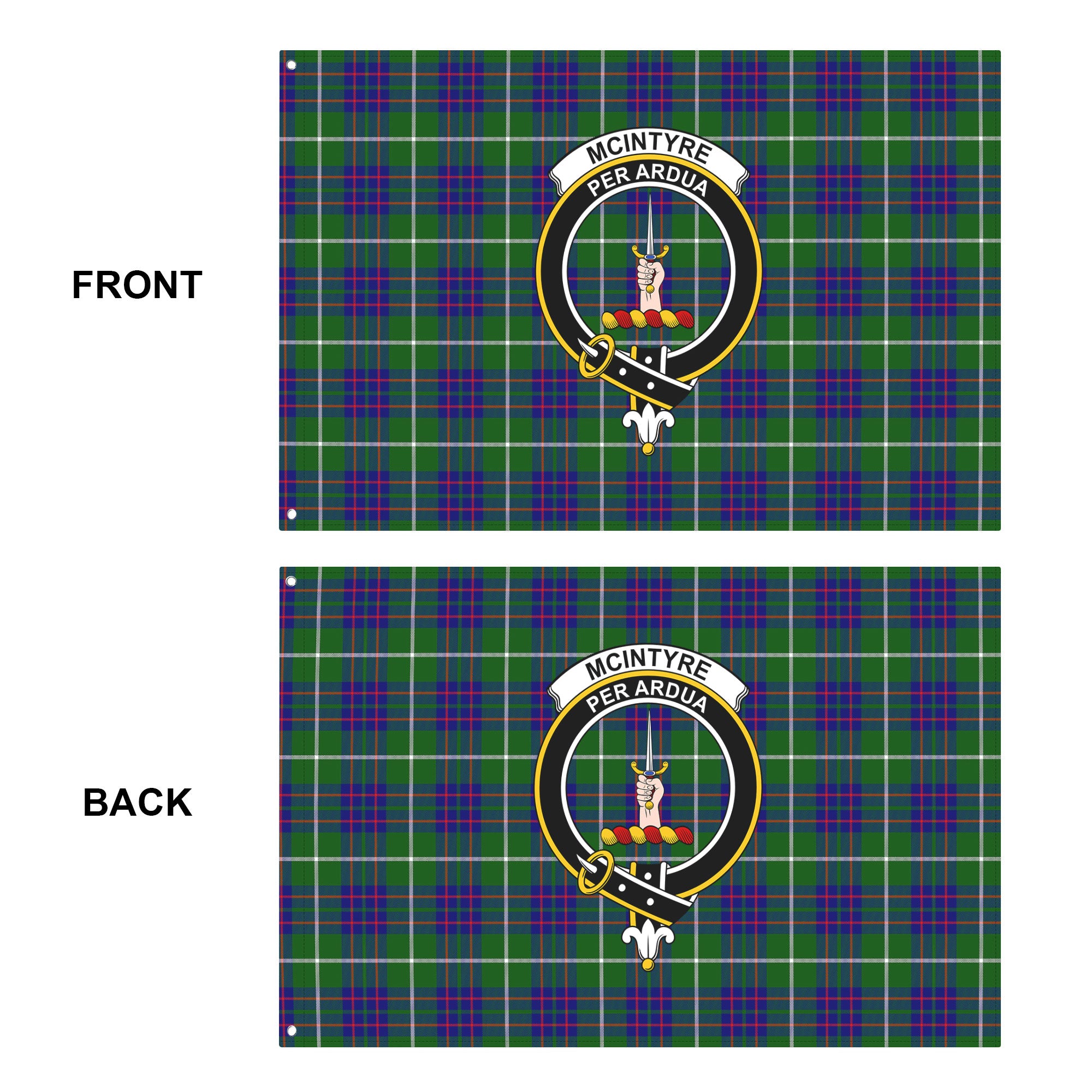 McIntyre Hunting Modern Tartan Crest House Flag