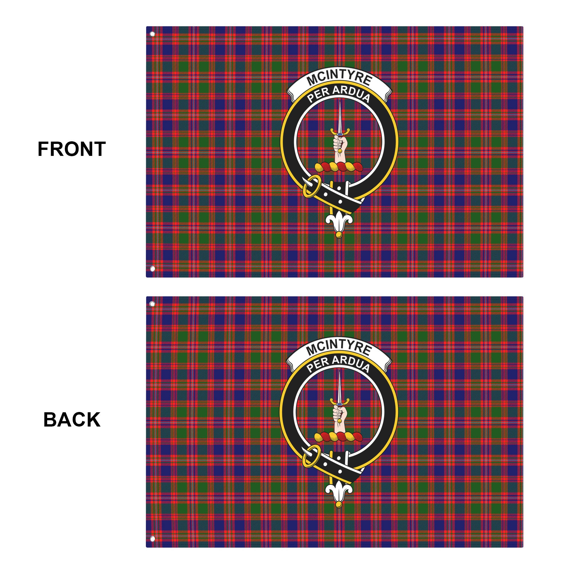 McIntyre Modern Tartan Crest House Flag