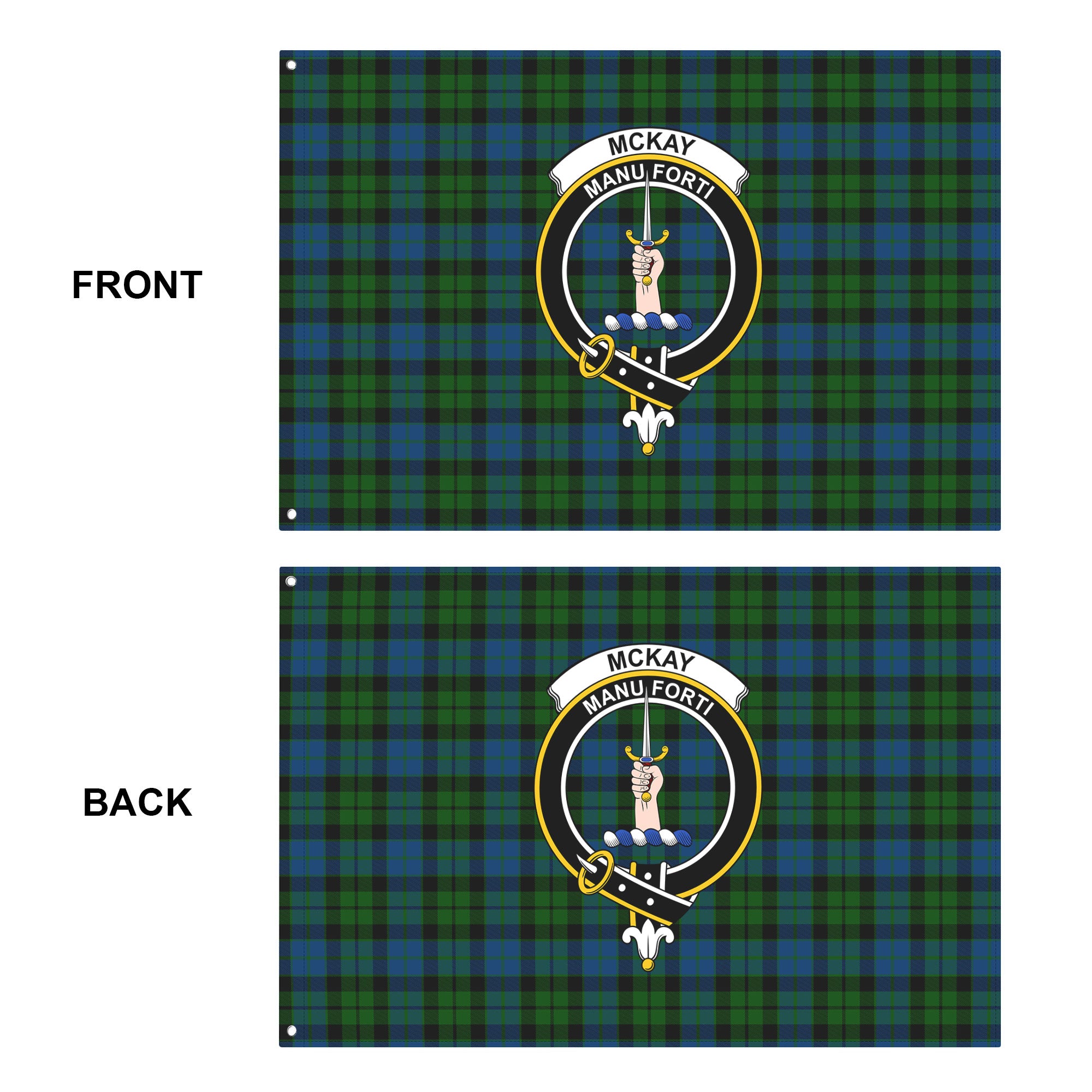 McKay Modern Tartan Crest House Flag