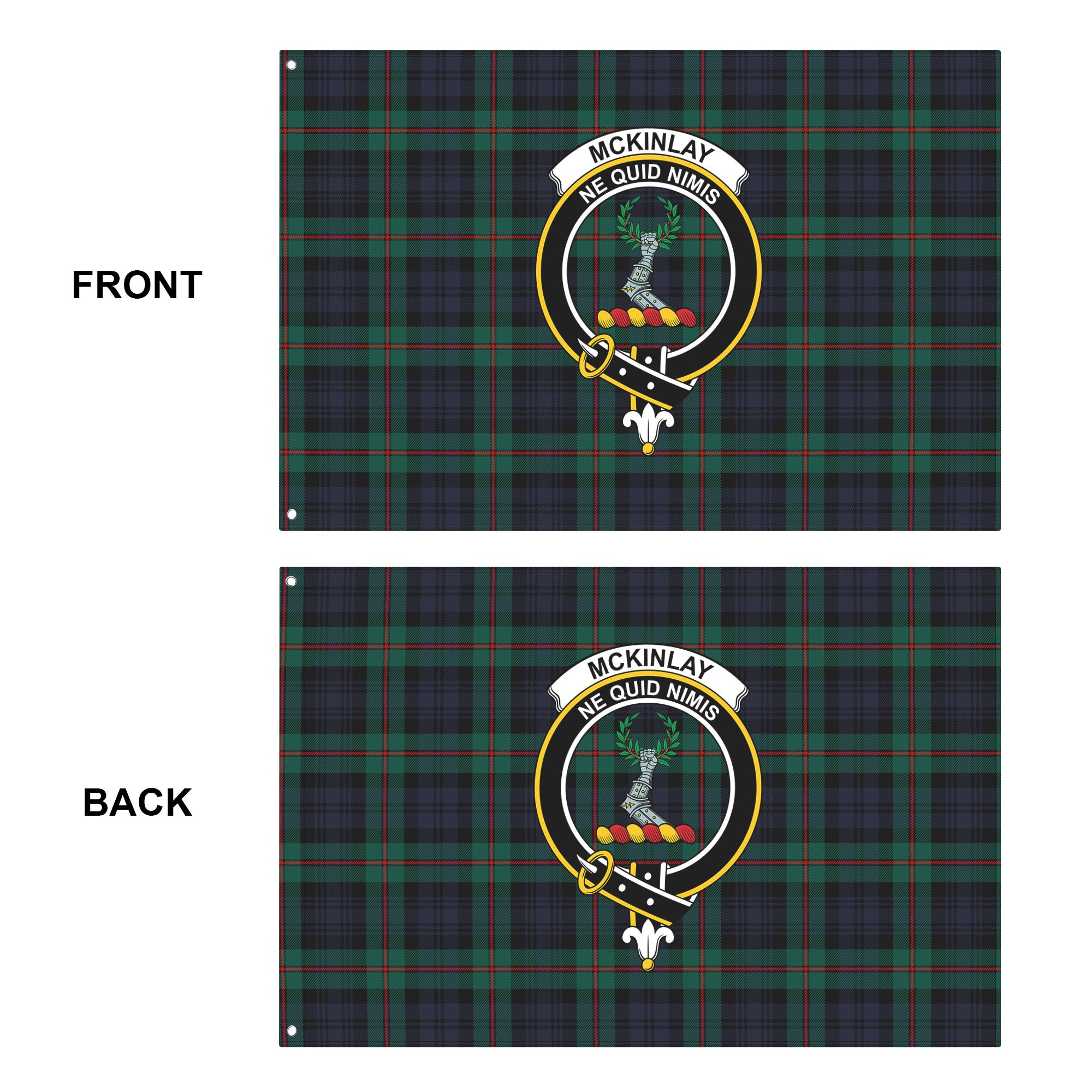 McKinlay Modern Tartan Crest House Flag