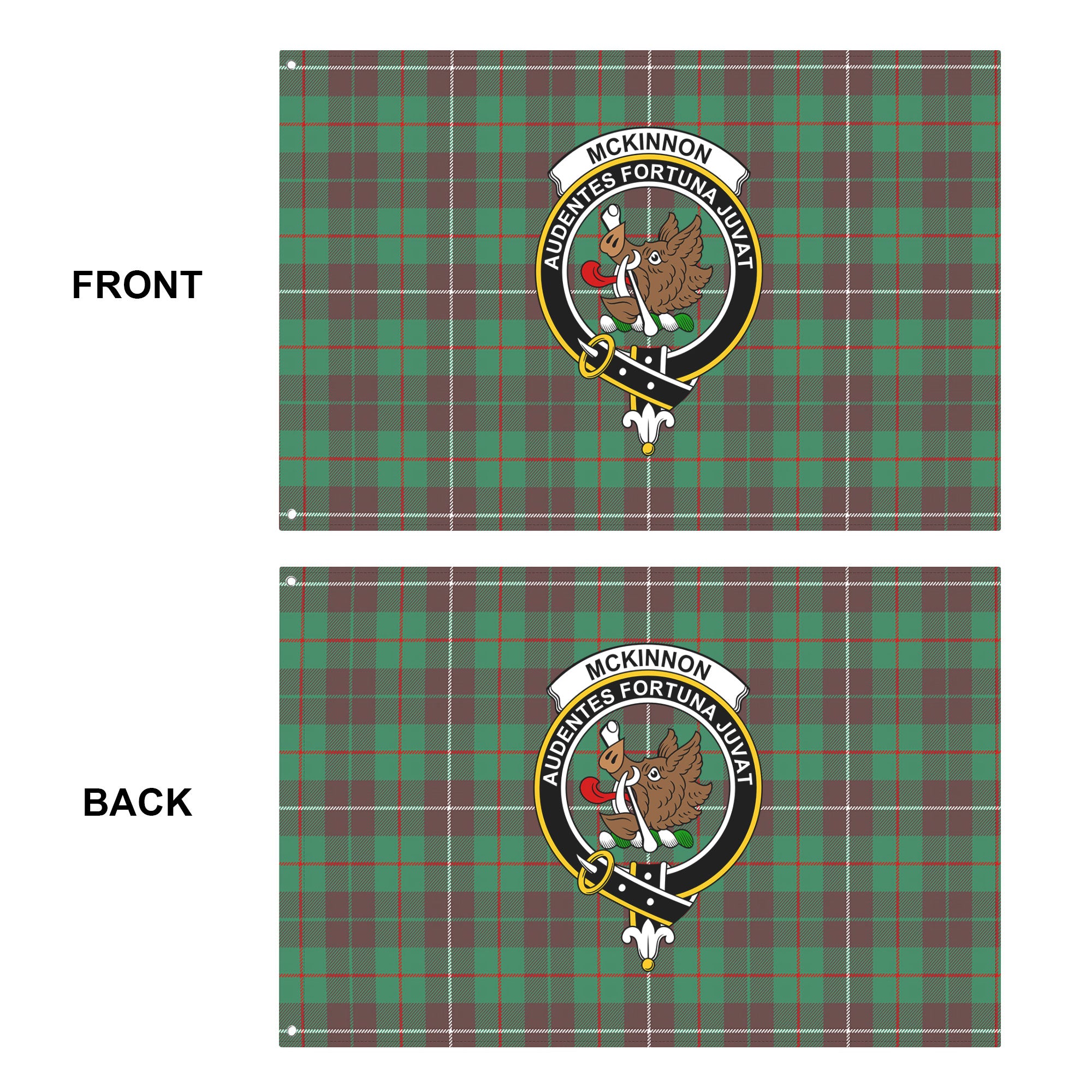 McKinnon Hunting Ancient Tartan Crest House Flag