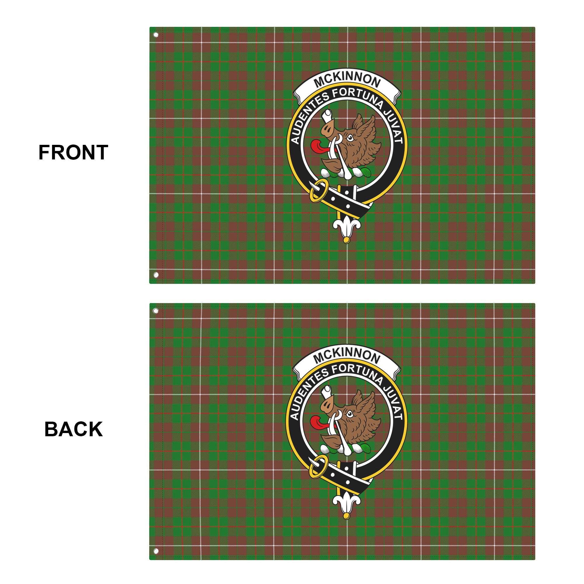 McKinnon Hunting Modern Tartan Crest House Flag