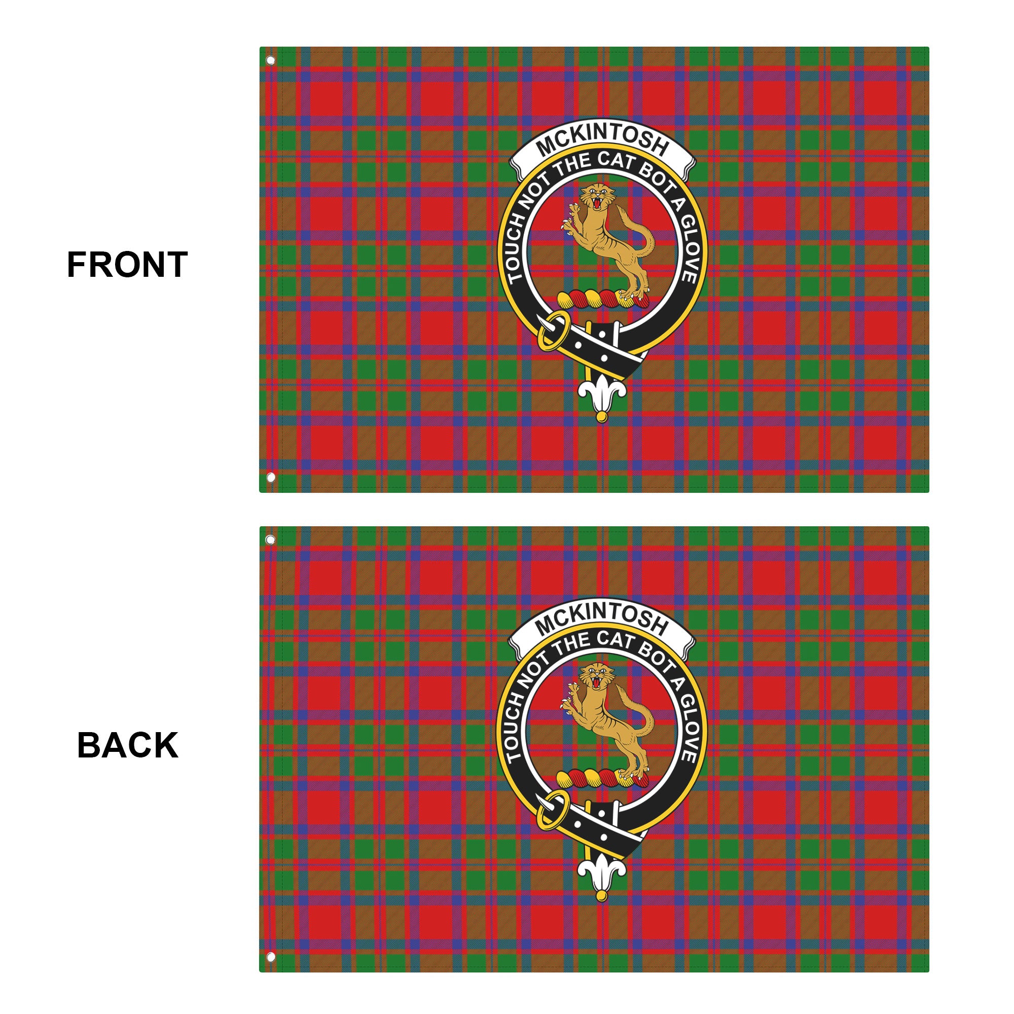 McKintosh Modern Tartan Crest House Flag