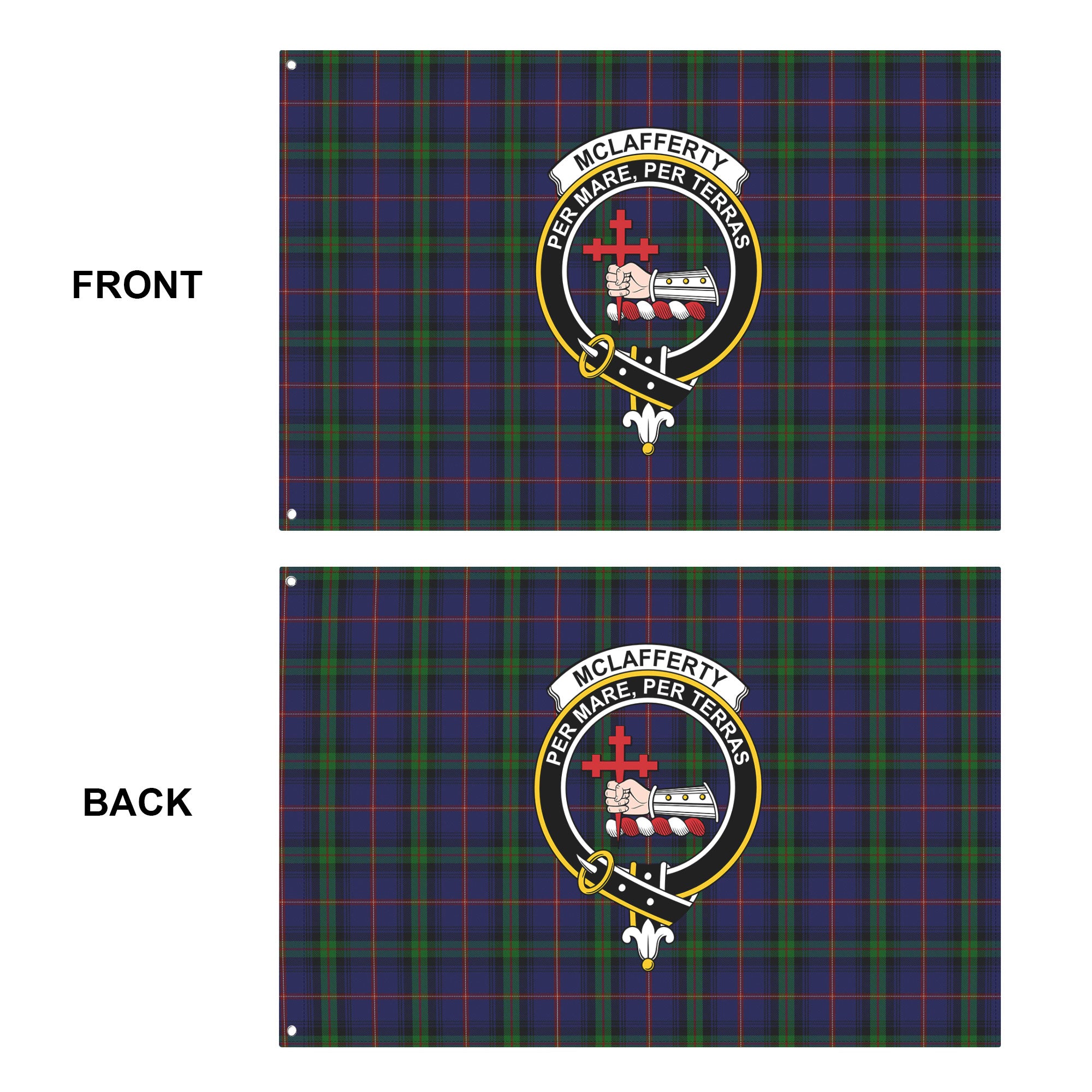 McLafferty Tartan Crest House Flag