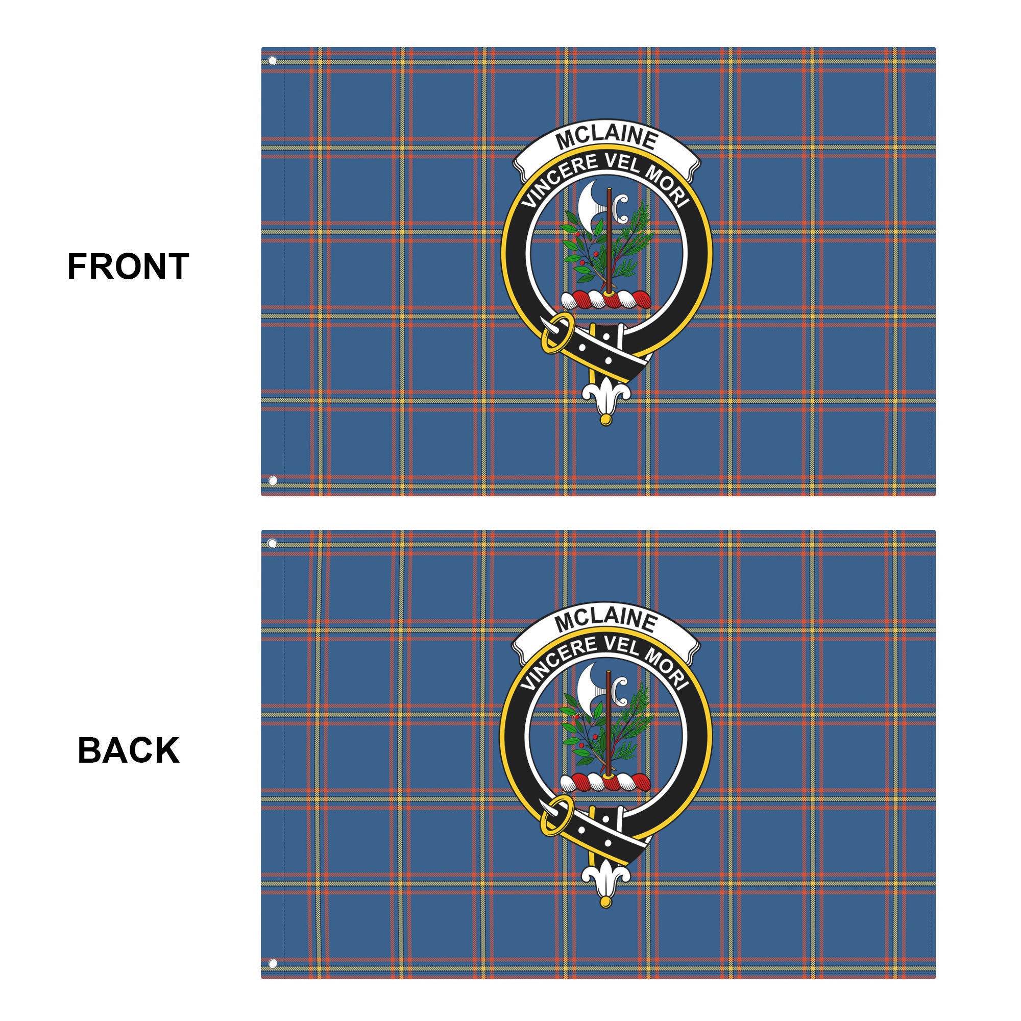 McLaine of Loch Buie Hunting Ancient Tartan Crest House Flag