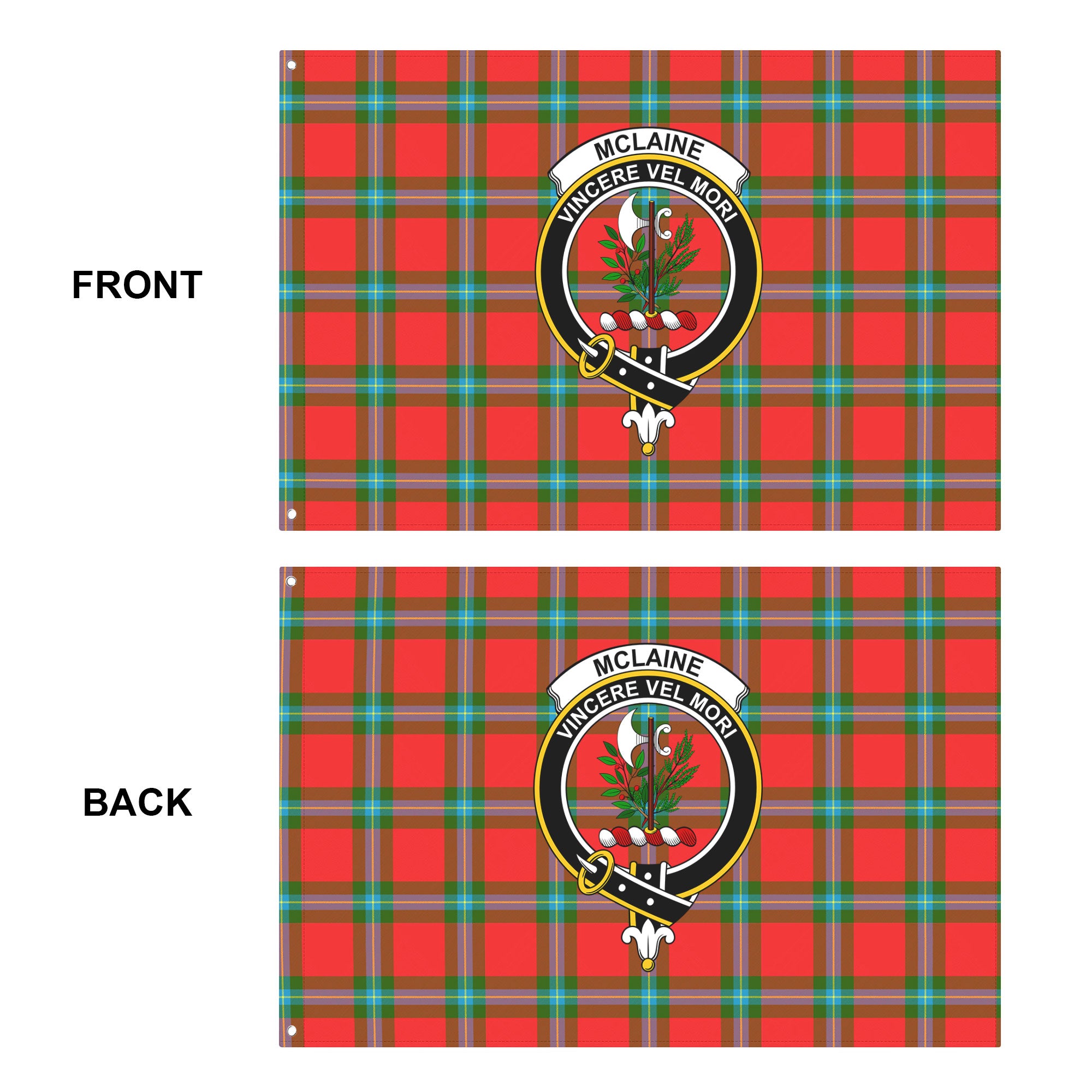 McLaine of Loch Buie Tartan Crest House Flag