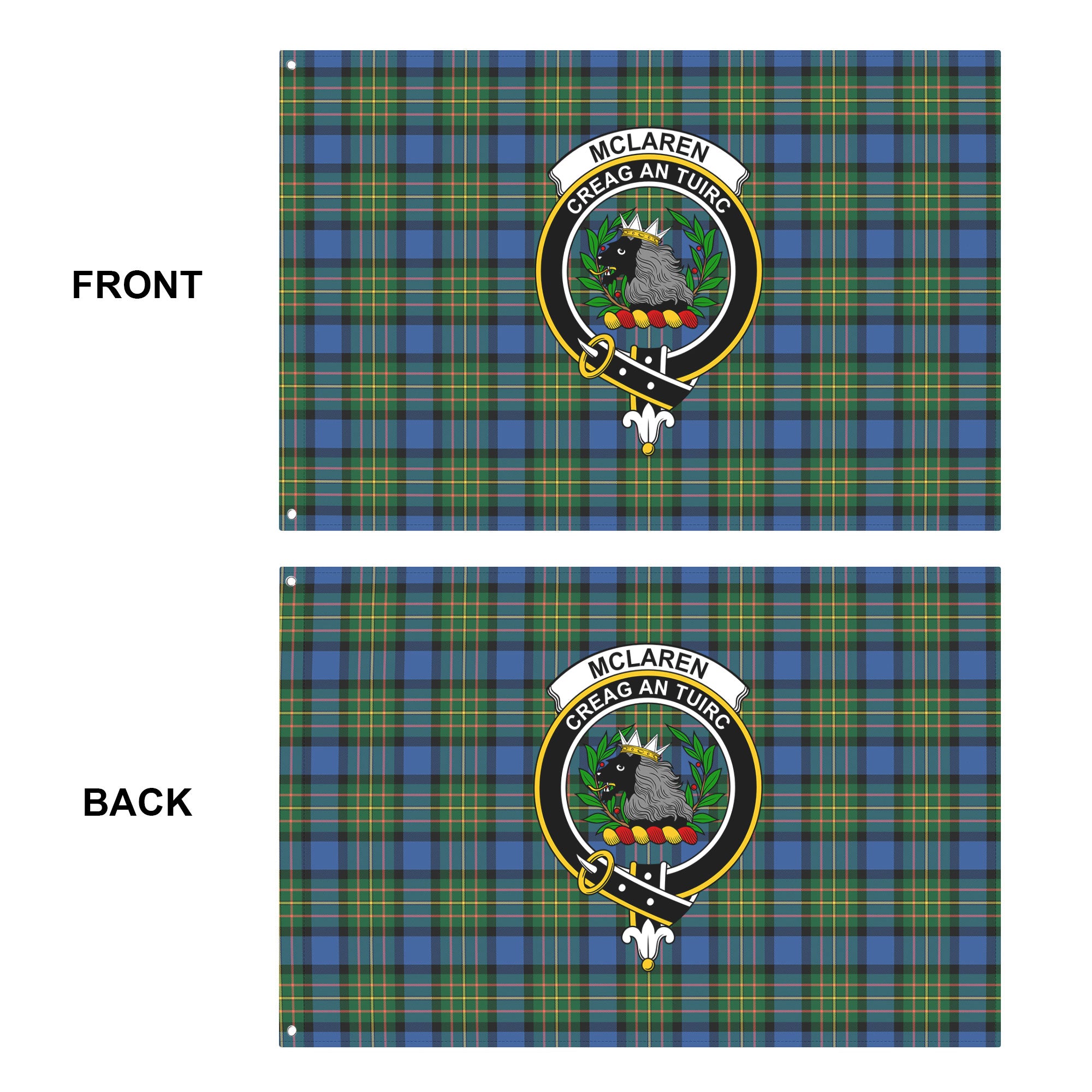McLaren Ancient Tartan Crest House Flag