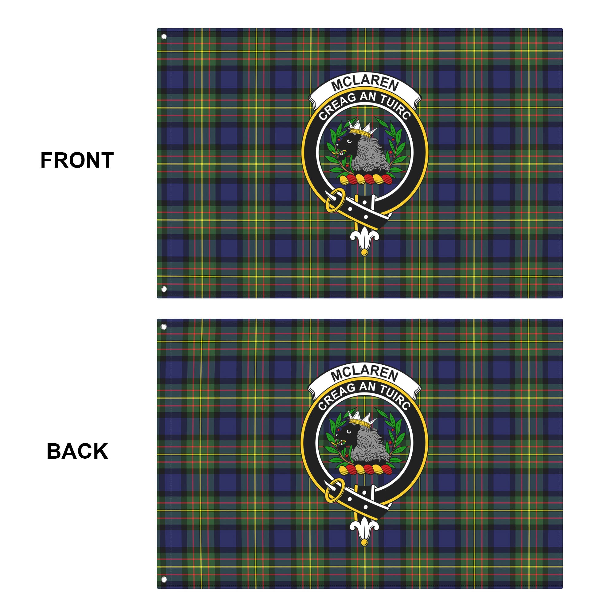 McLaren Modern Tartan Crest House Flag