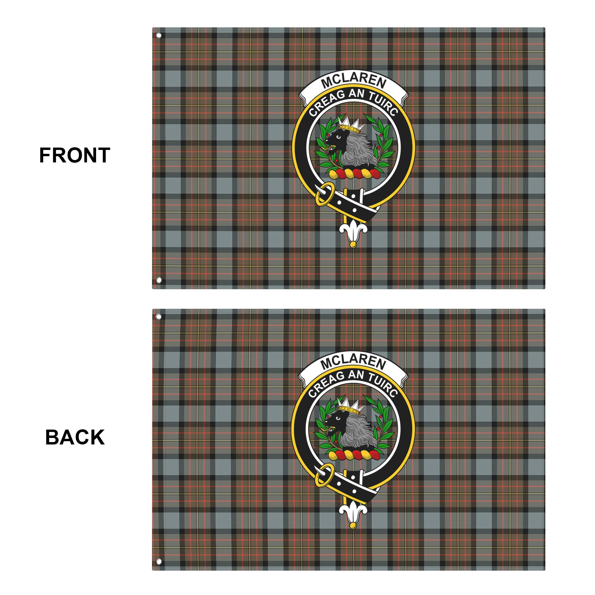McLaren Weathered Tartan Crest House Flag