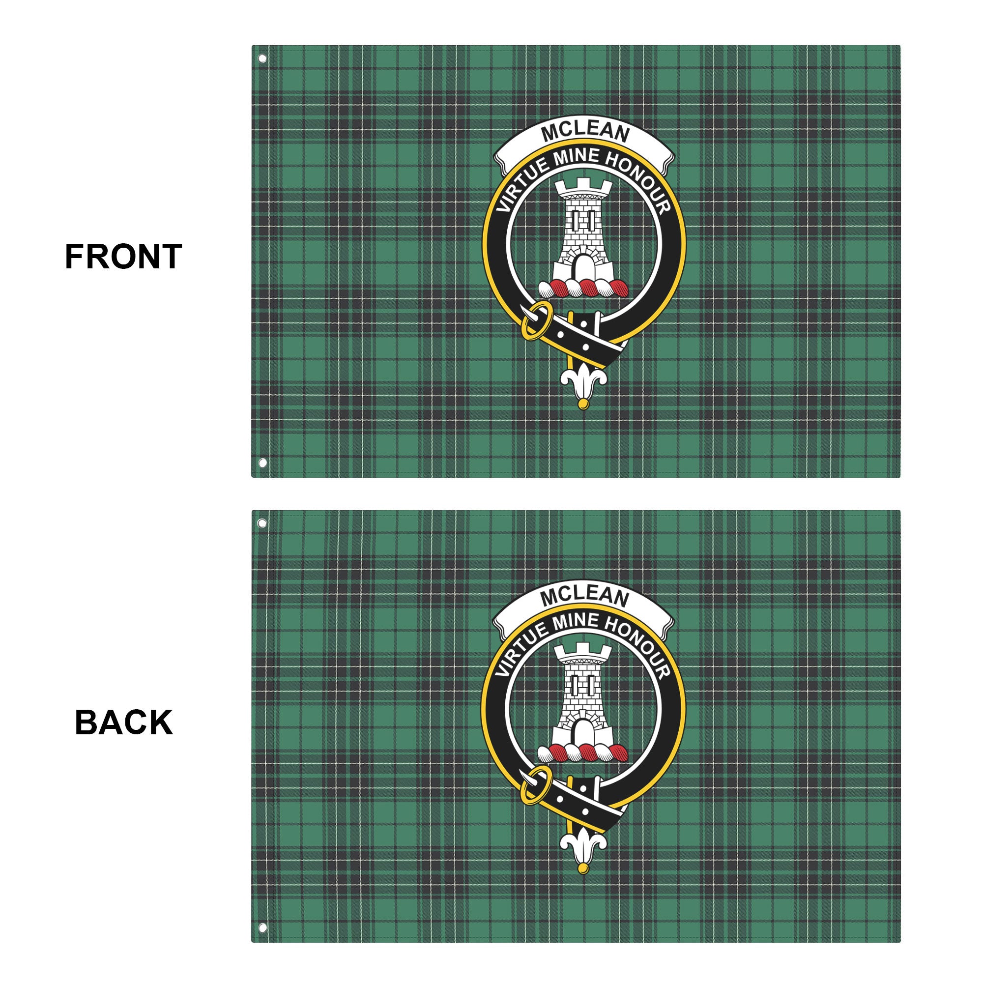 McLean Hunting Ancient Tartan Crest House Flag