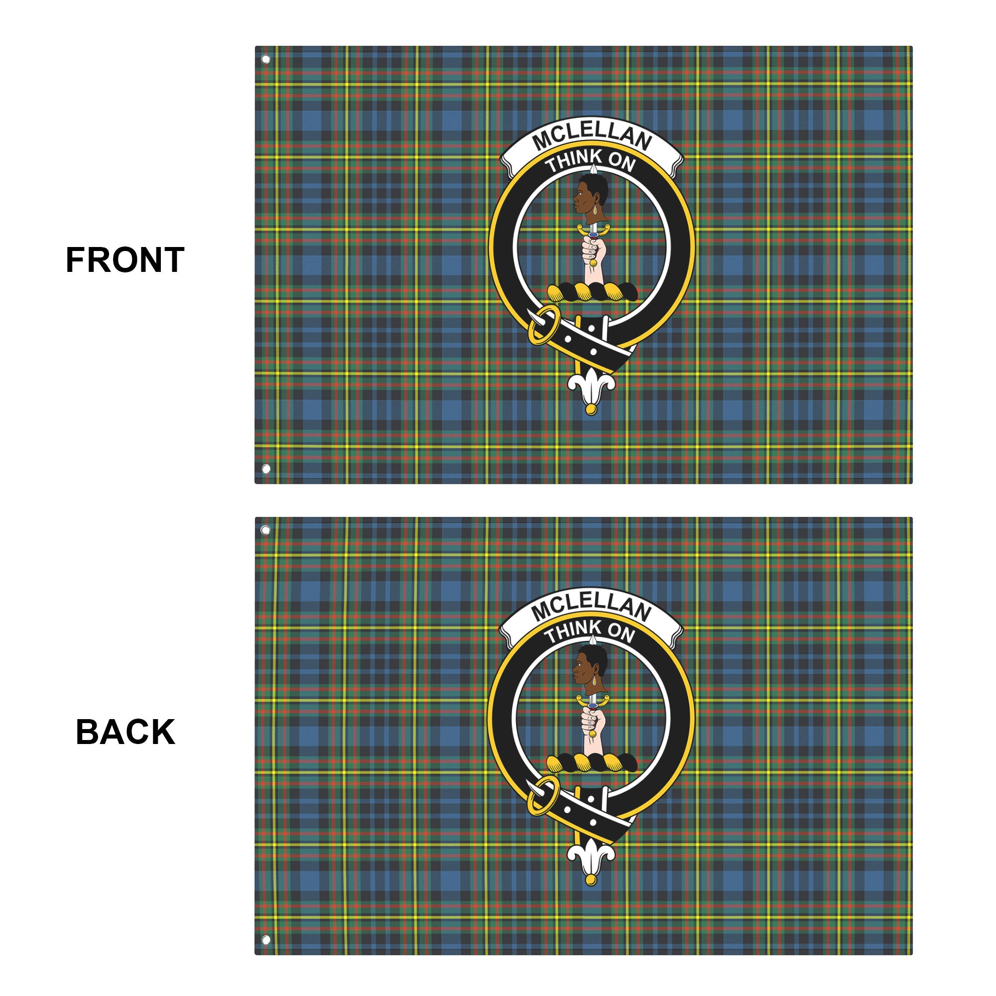 McLellan Ancient Tartan Crest House Flag