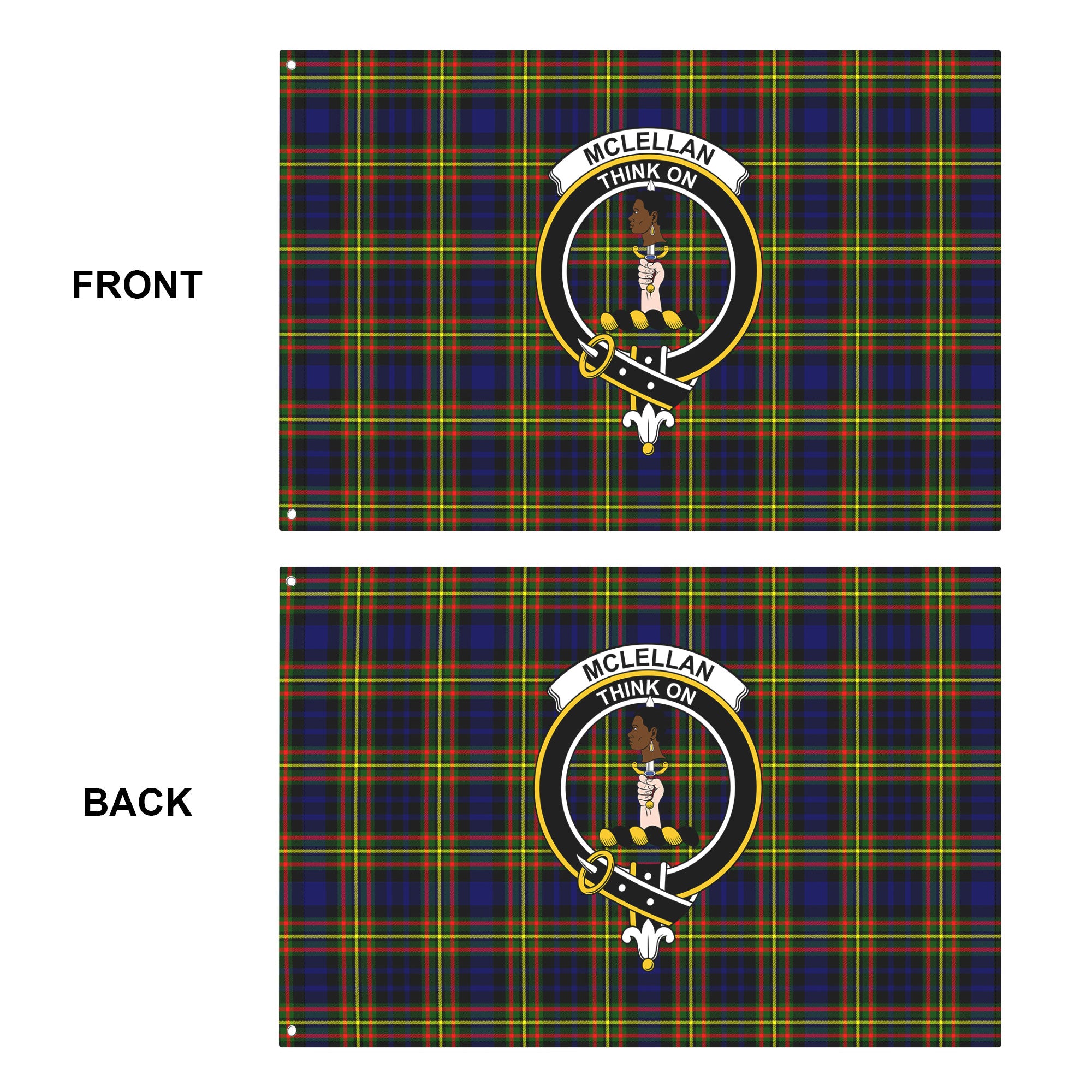 McLellan Modern Tartan Crest House Flag