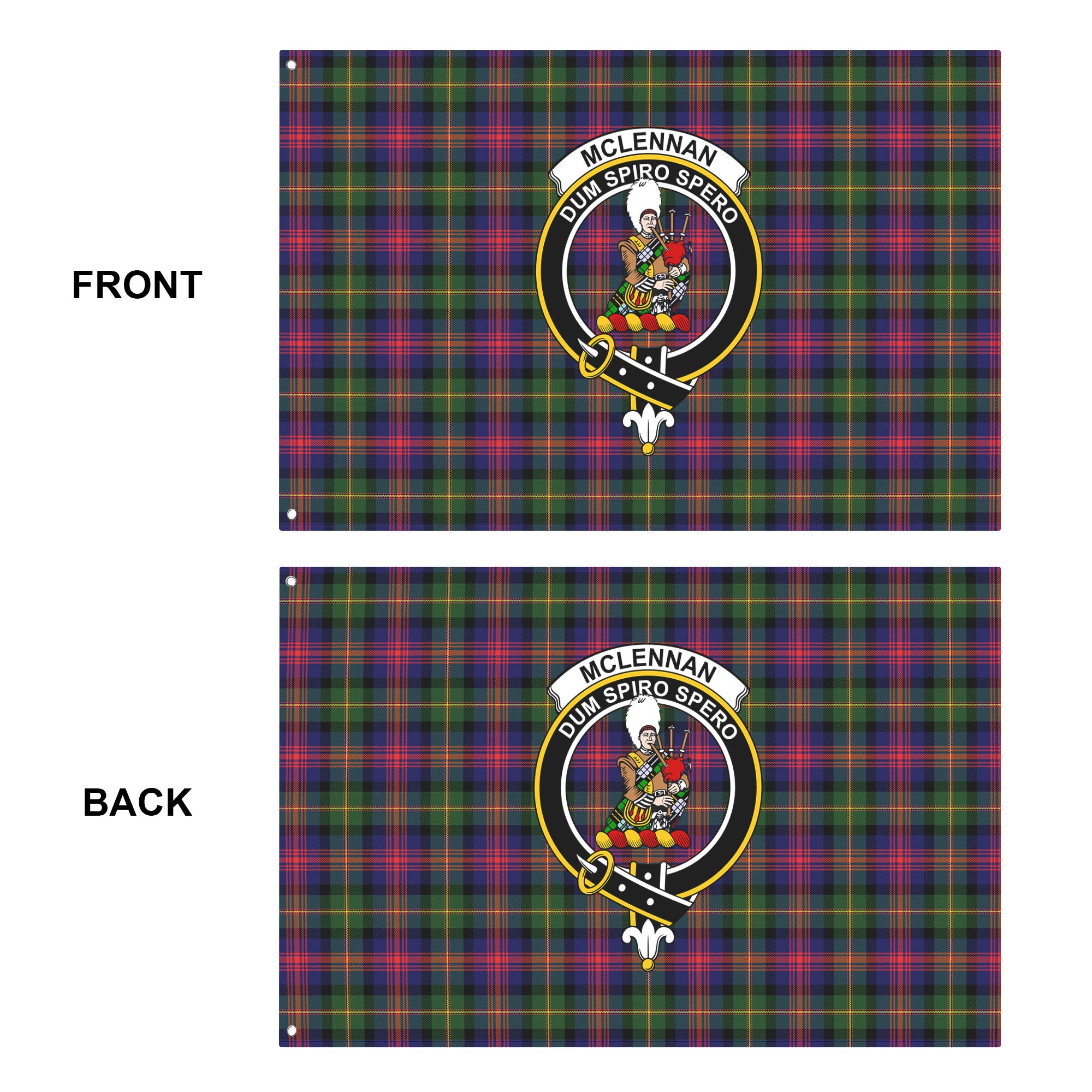 McLennan Modern Tartan Crest House Flag