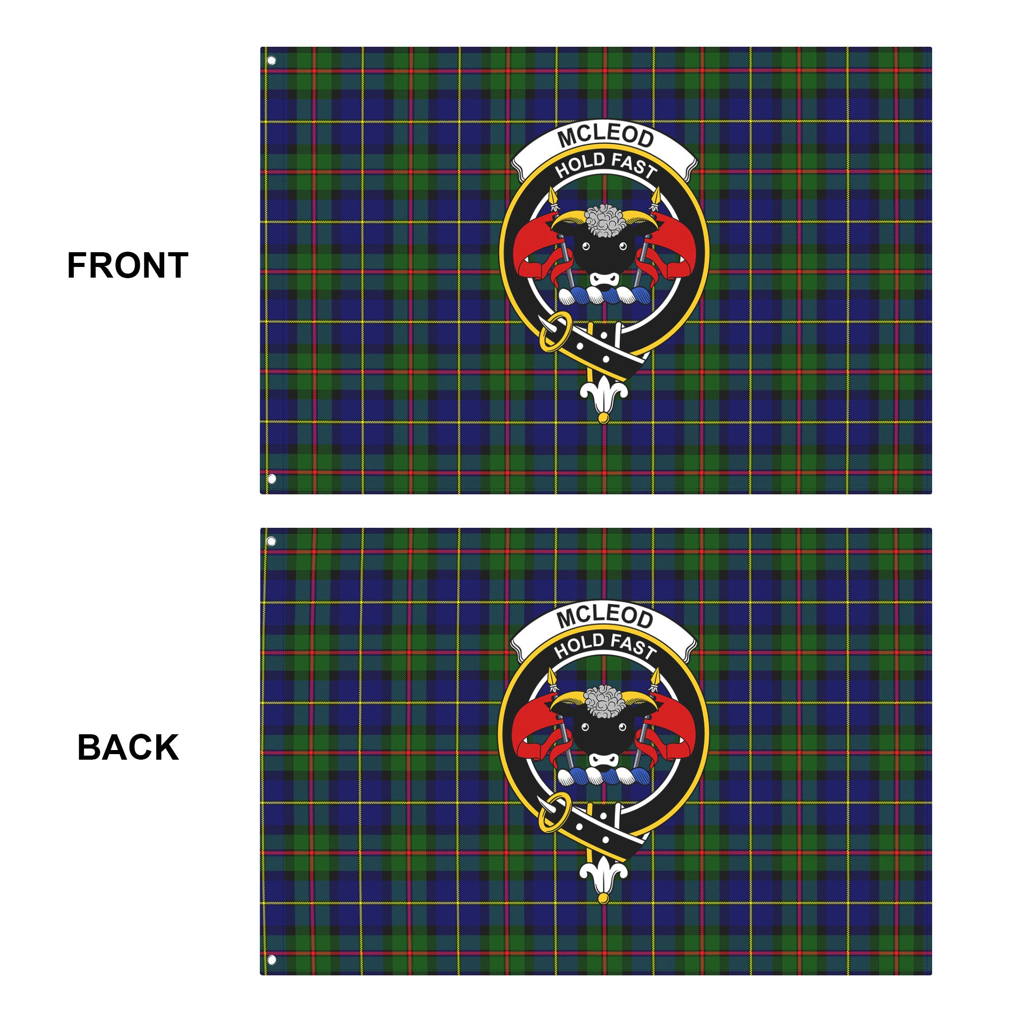 McLeod of Harris Modern Tartan Crest House Flag