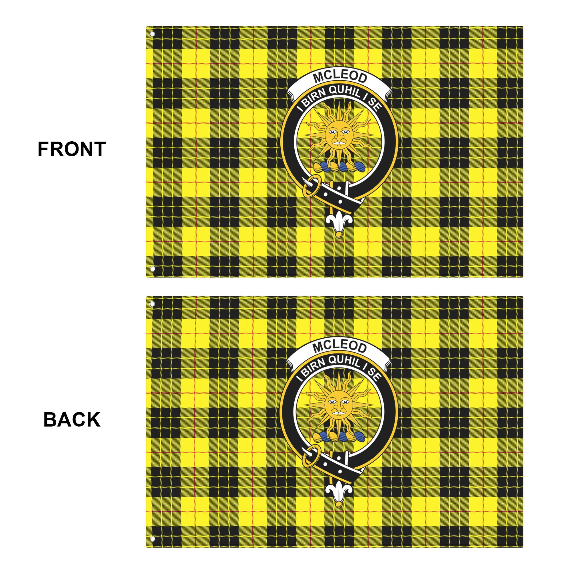 McLeod of Lewis Modern Tartan Crest House Flag