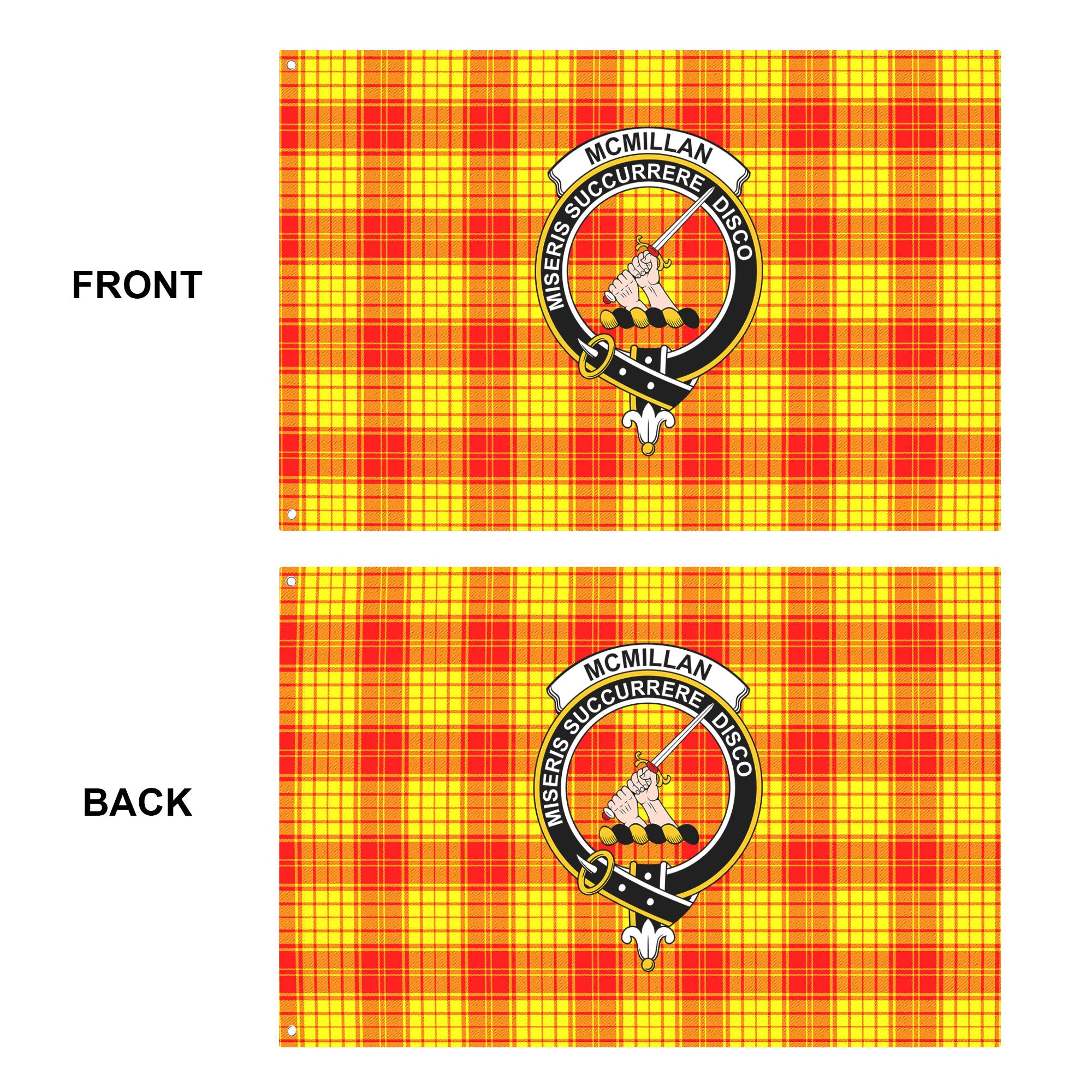McMillan Clan Tartan Crest House Flag