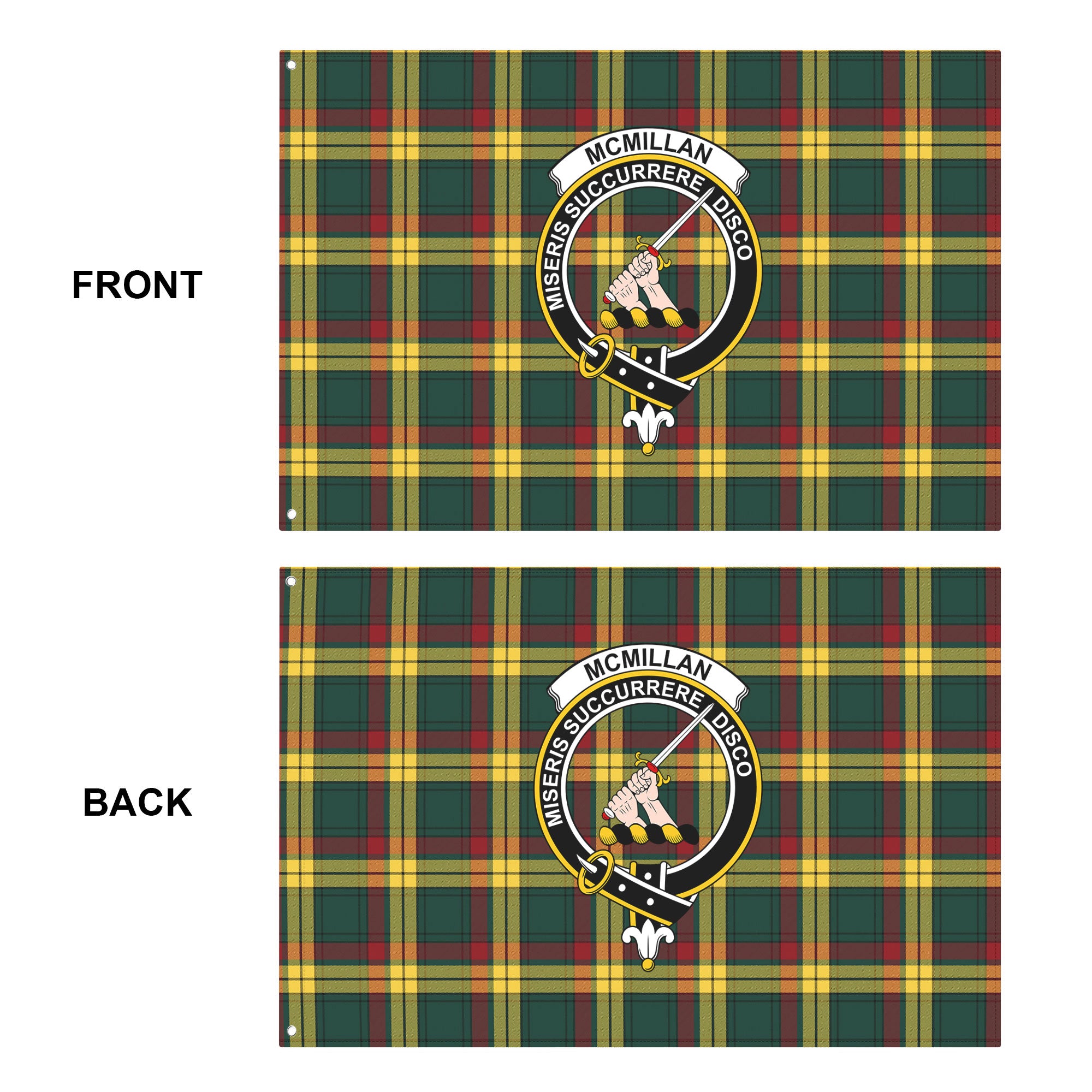 McMillan Old Modern Tartan Crest House Flag