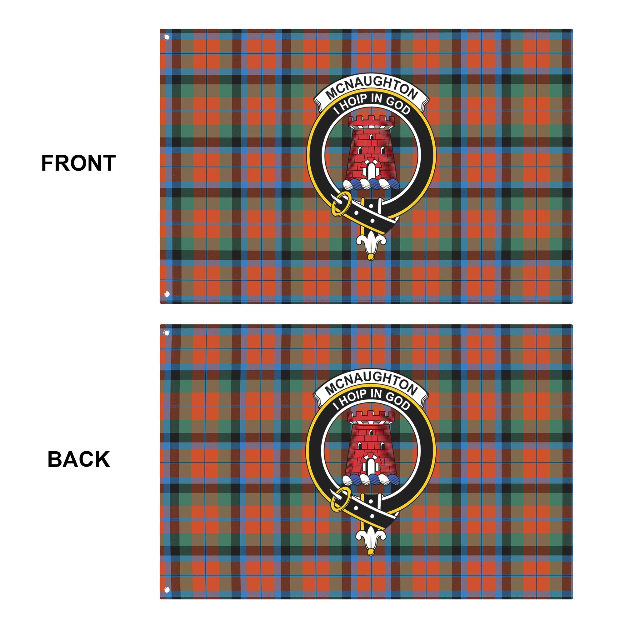 McNaughton Ancient Tartan Crest House Flag