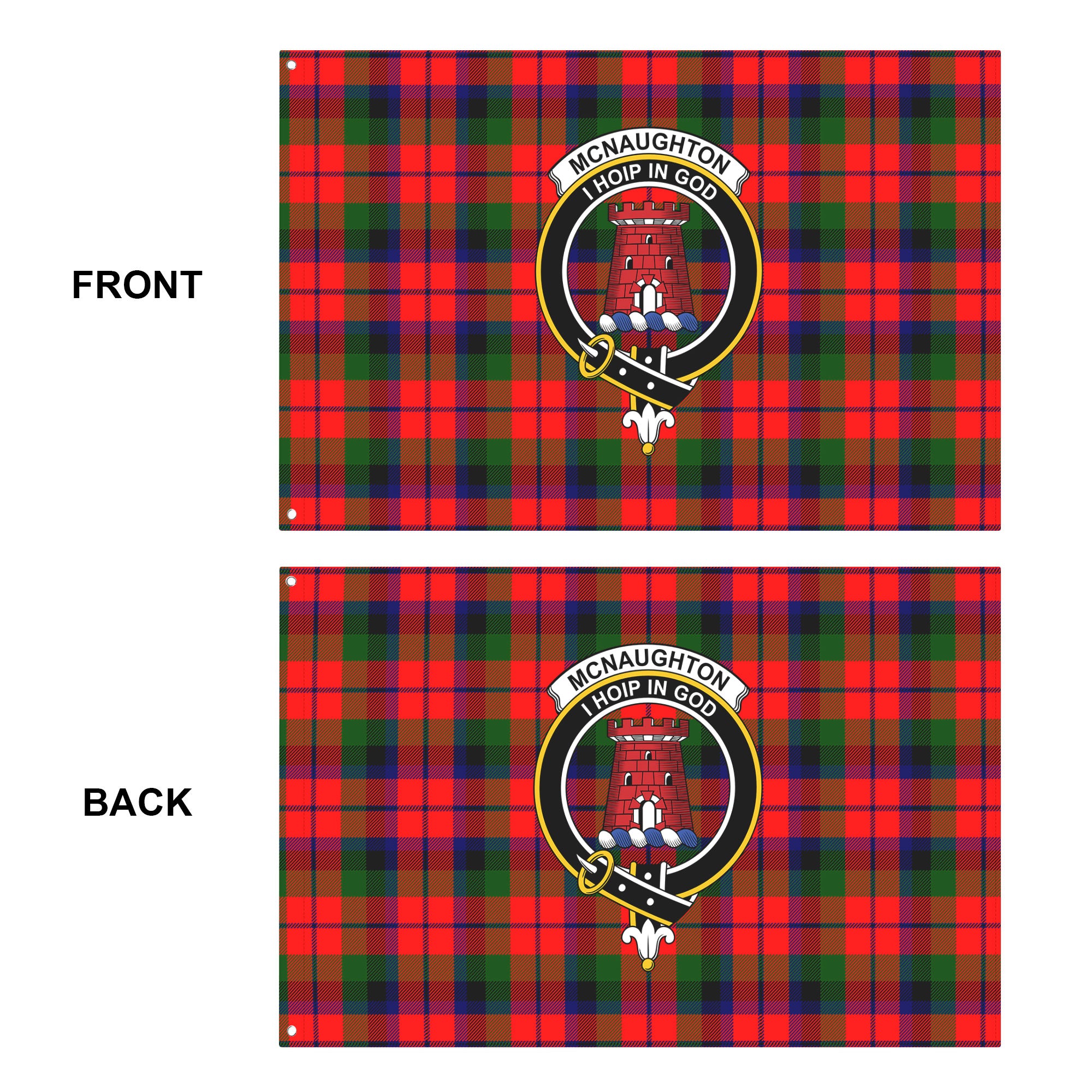 McNaughton Modern Tartan Crest House Flag