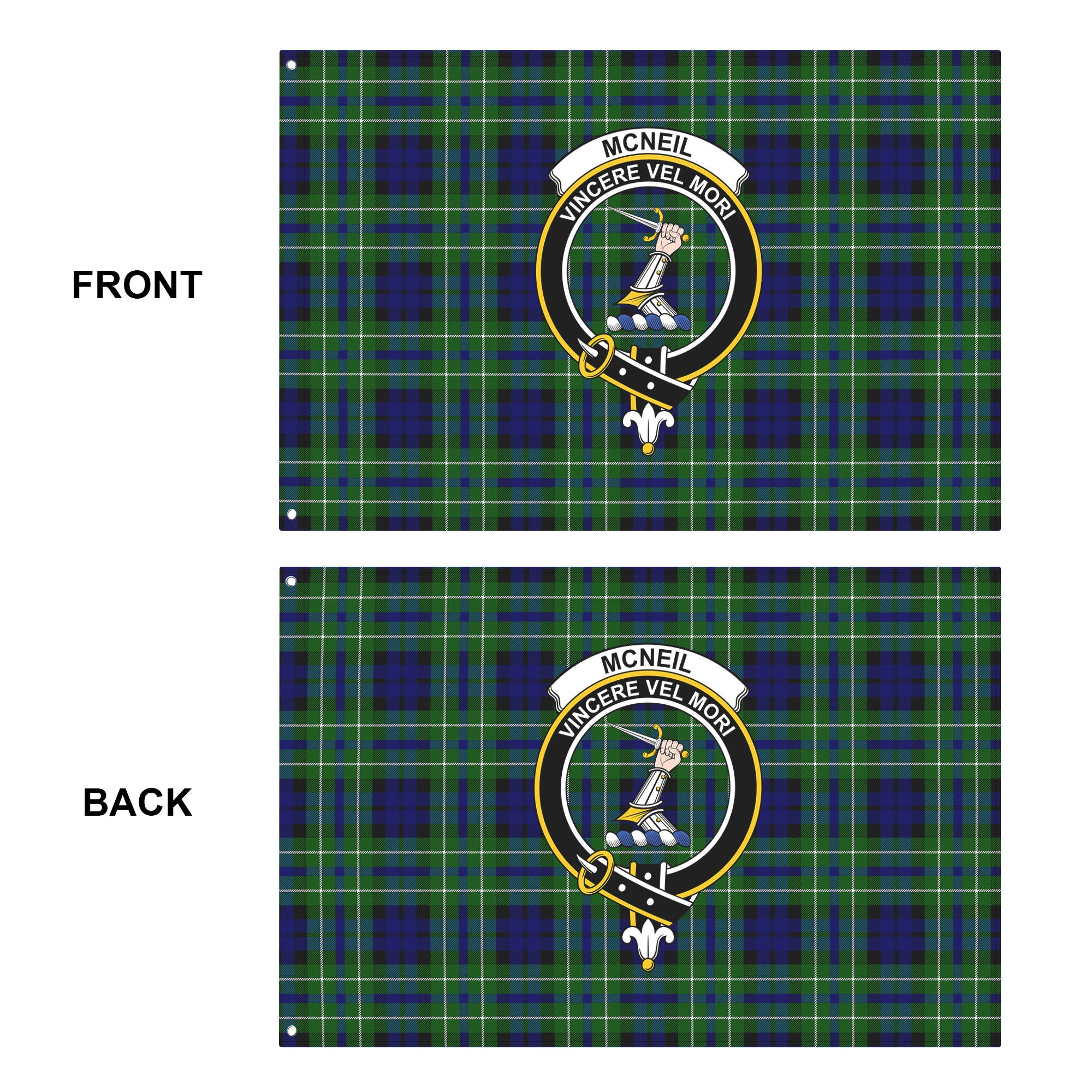 McNeil of Colonsay Modern Tartan Crest House Flag