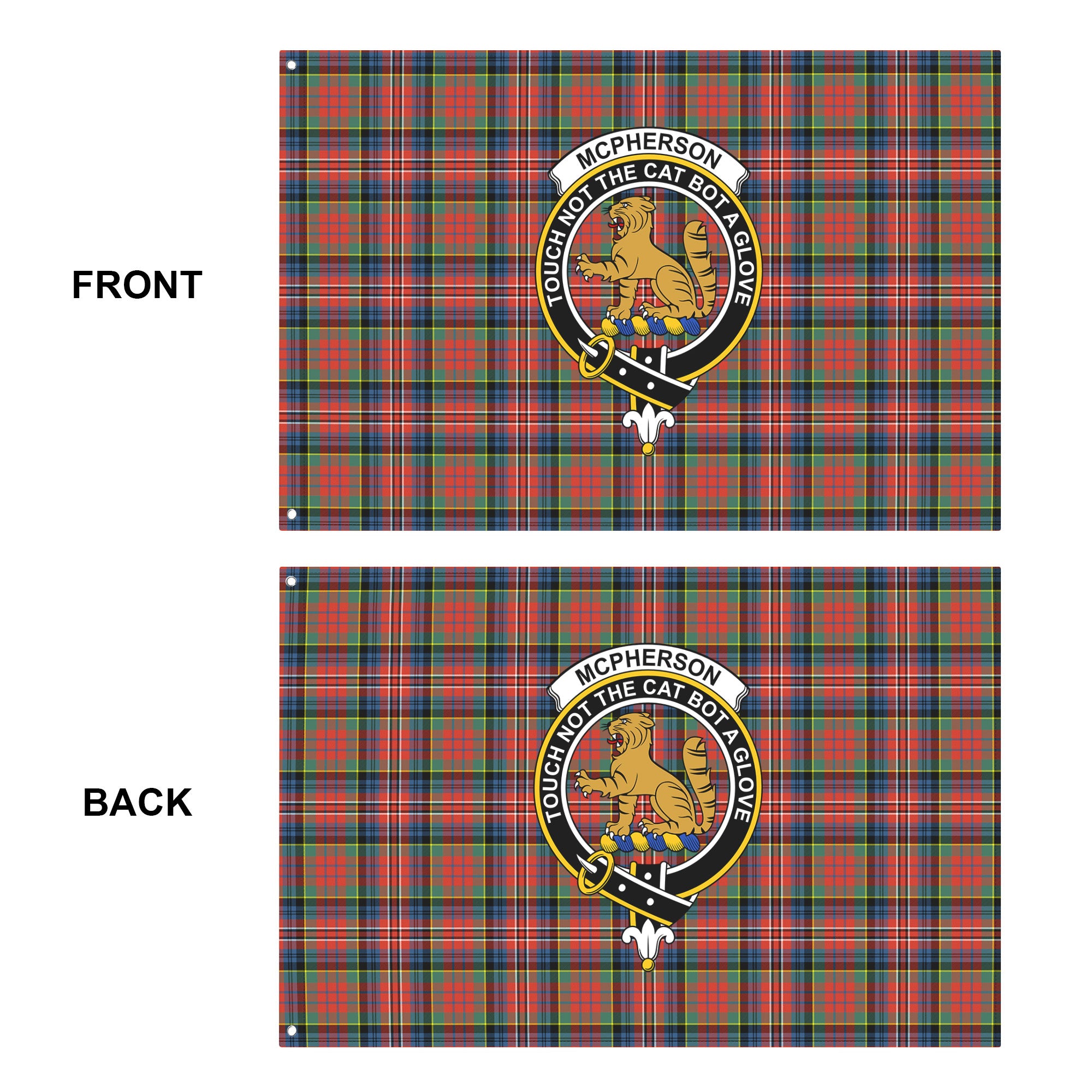McPherson Ancient Tartan Crest House Flag