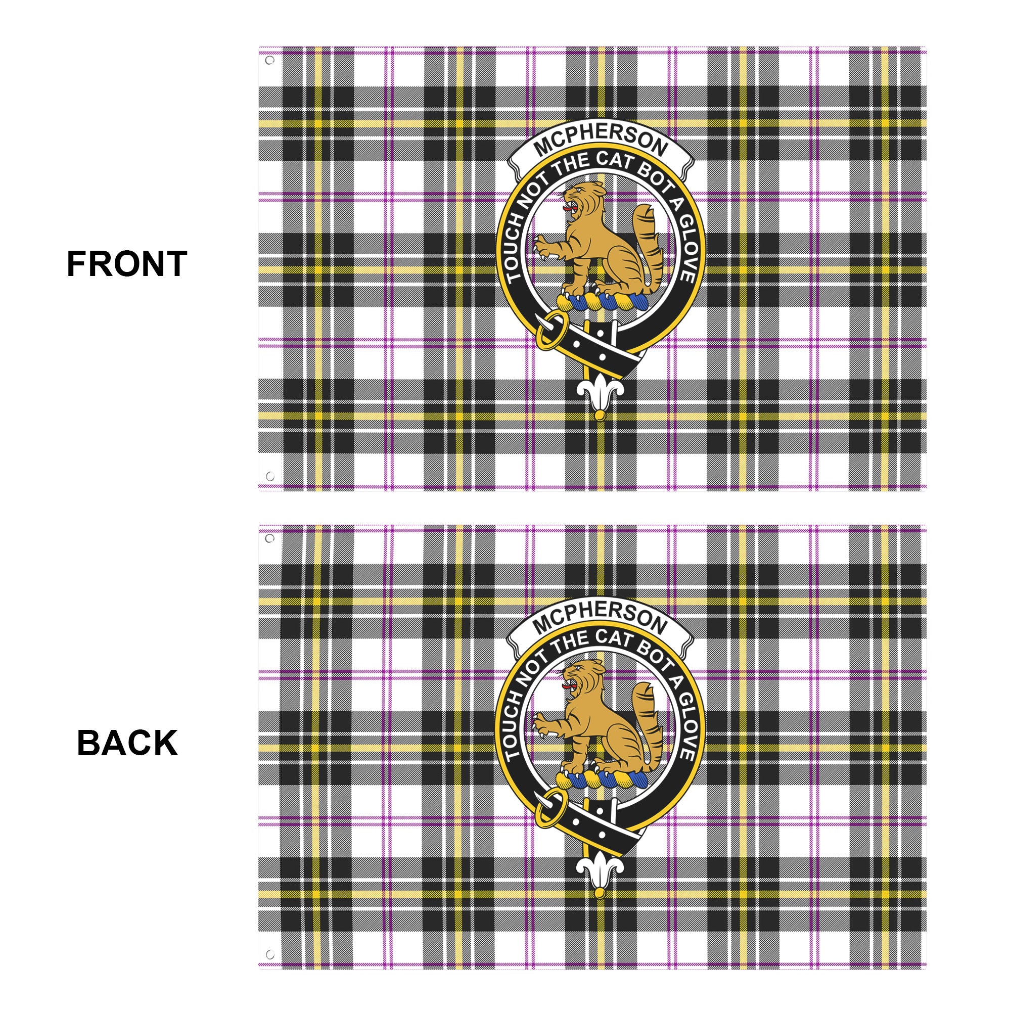 McPherson Dress Modern Tartan Crest House Flag