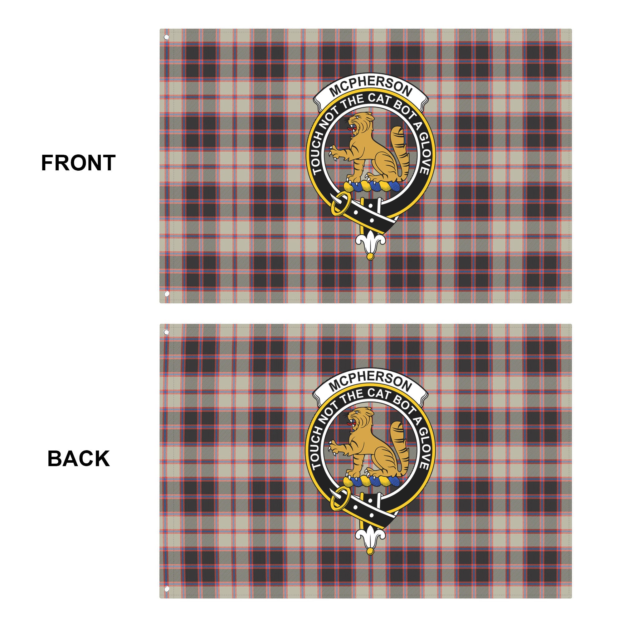 McPherson Hunting Ancient Tartan Crest House Flag