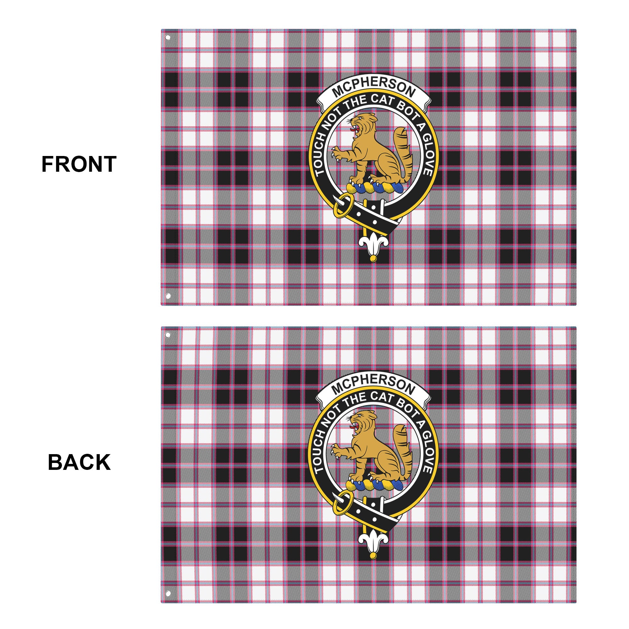 McPherson Hunting Modern Tartan Crest House Flag