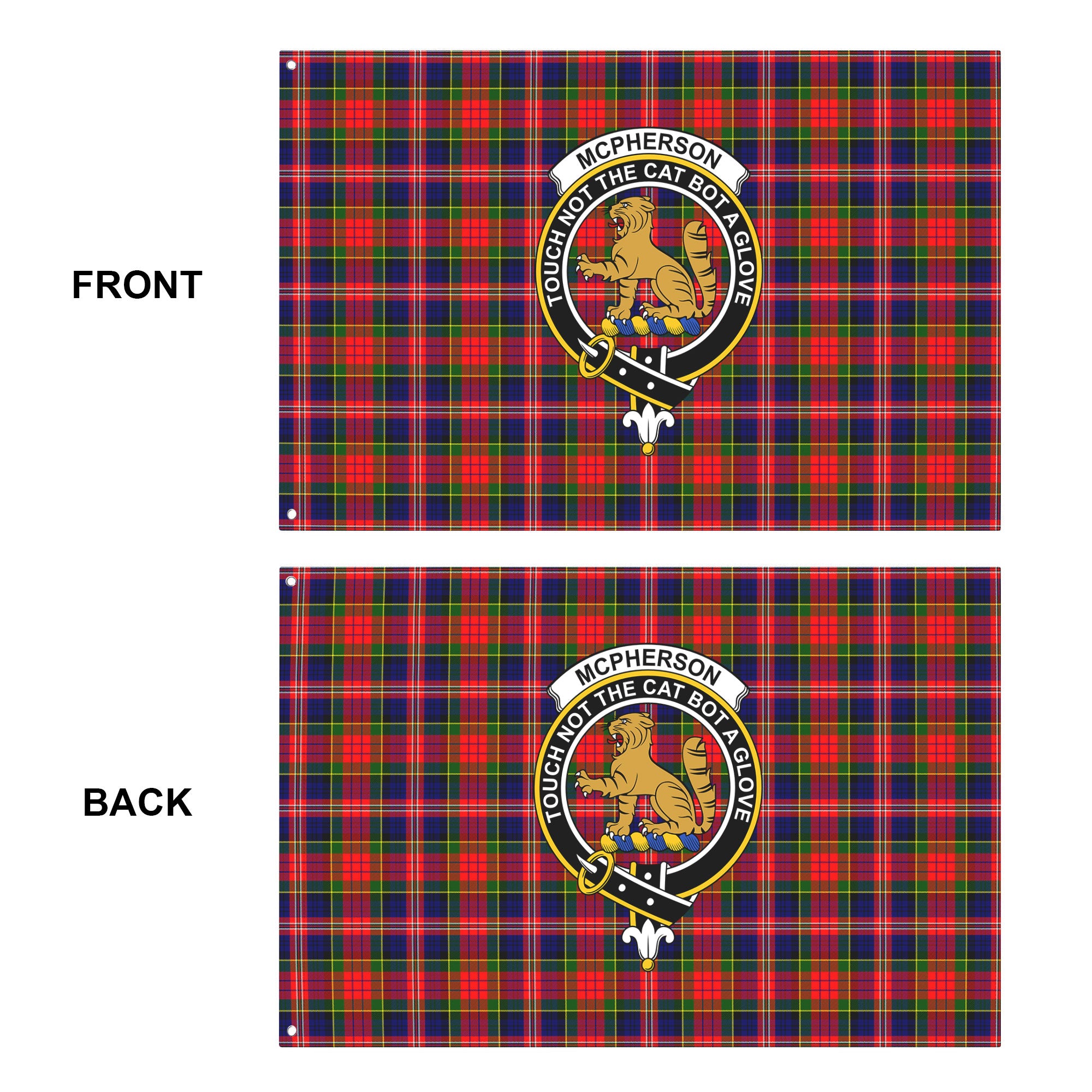 McPherson Modern Tartan Crest House Flag