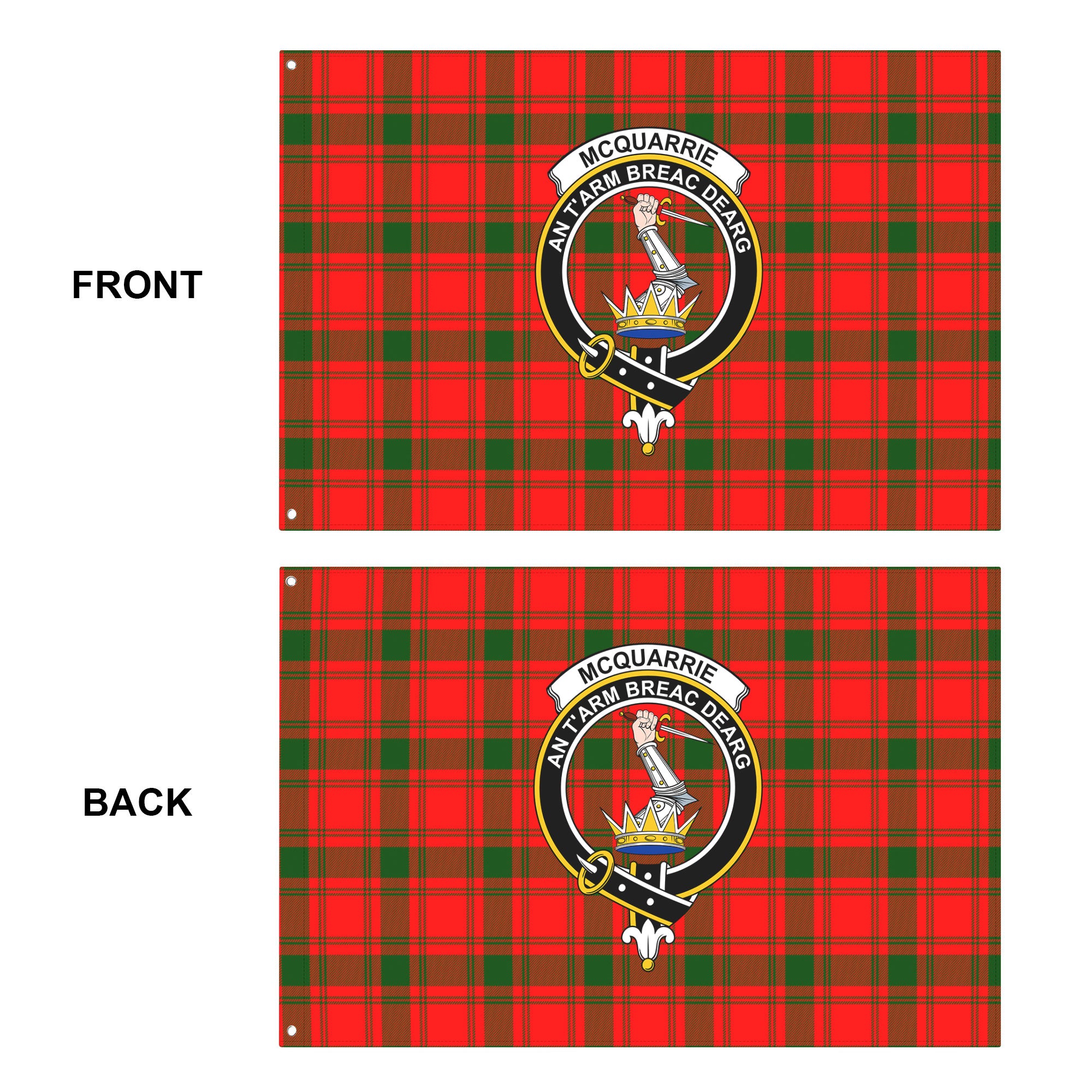 McQuarrie Tartan Crest House Flag