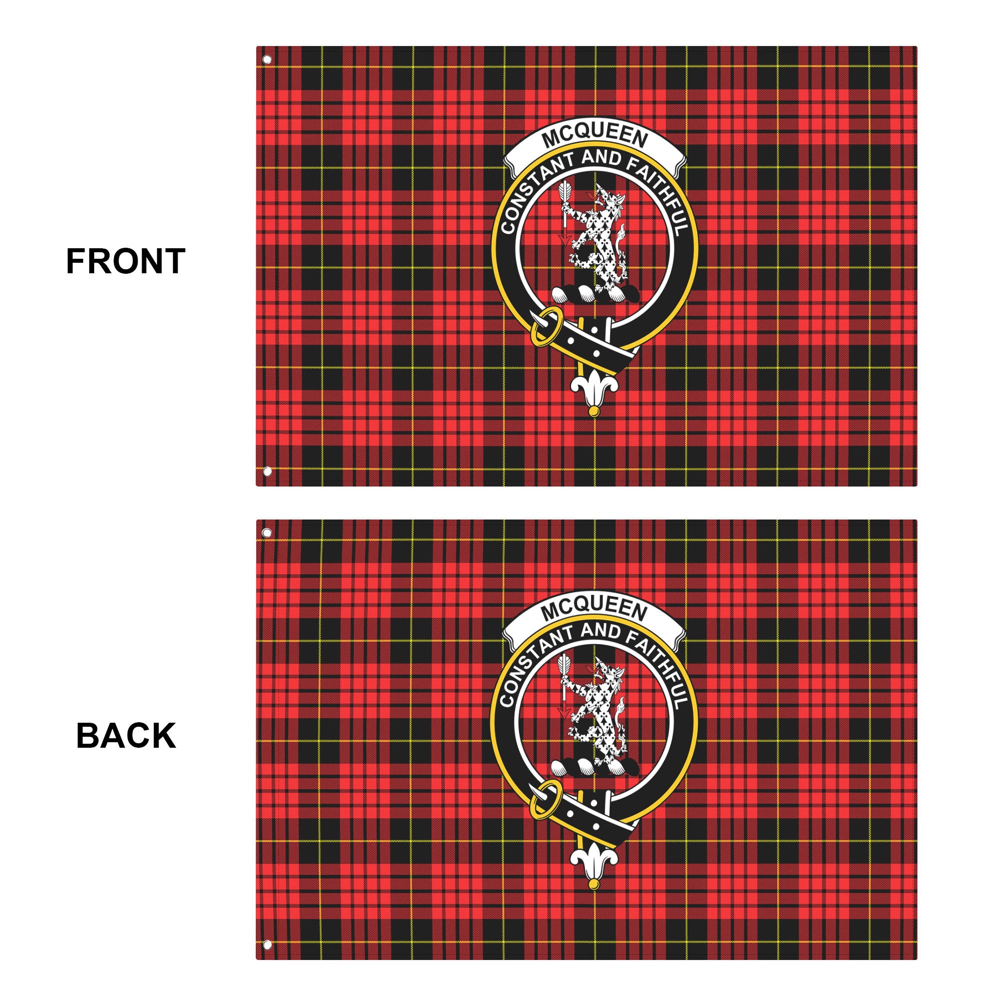 McQueen Modern Tartan Crest House Flag