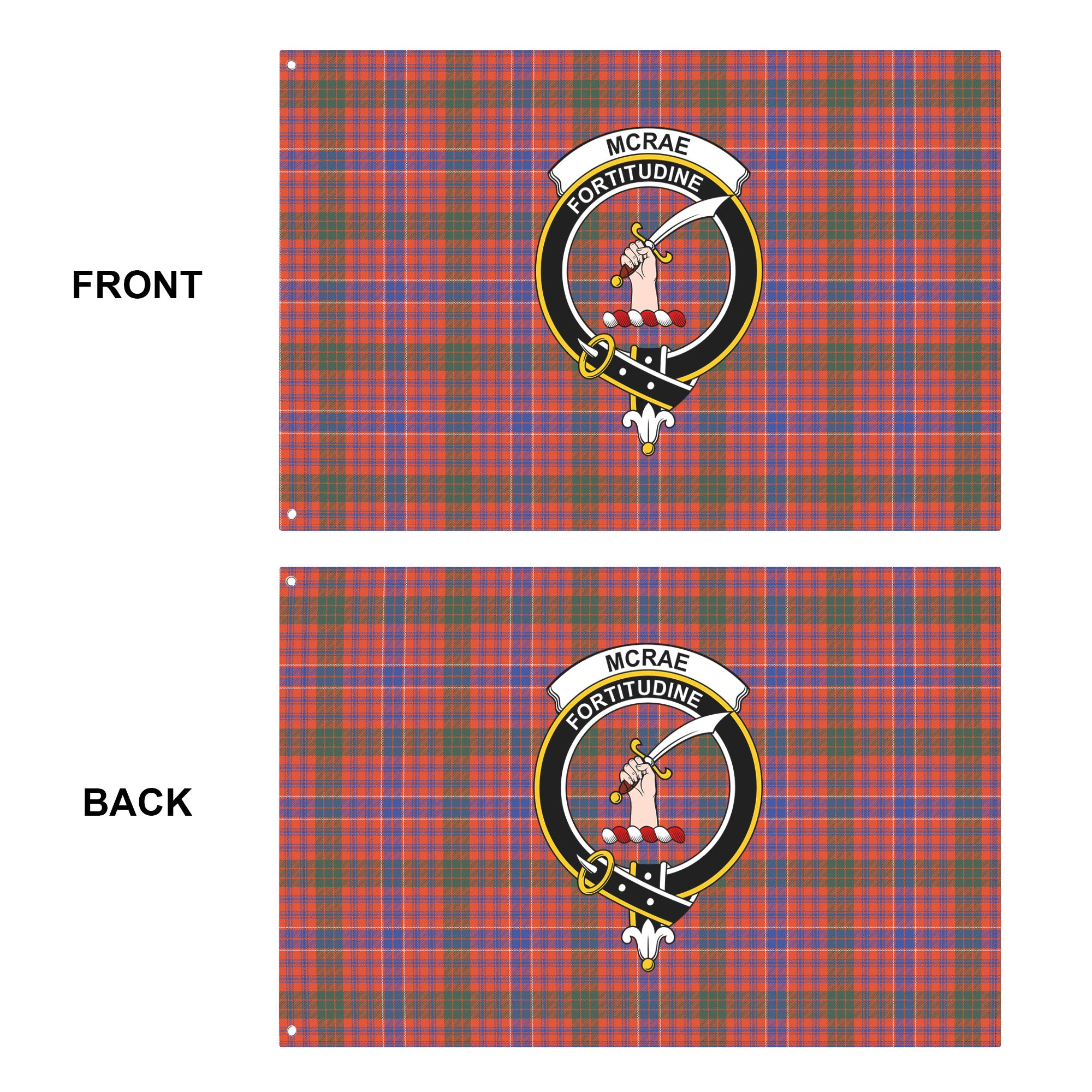McRae Ancient Tartan Crest House Flag