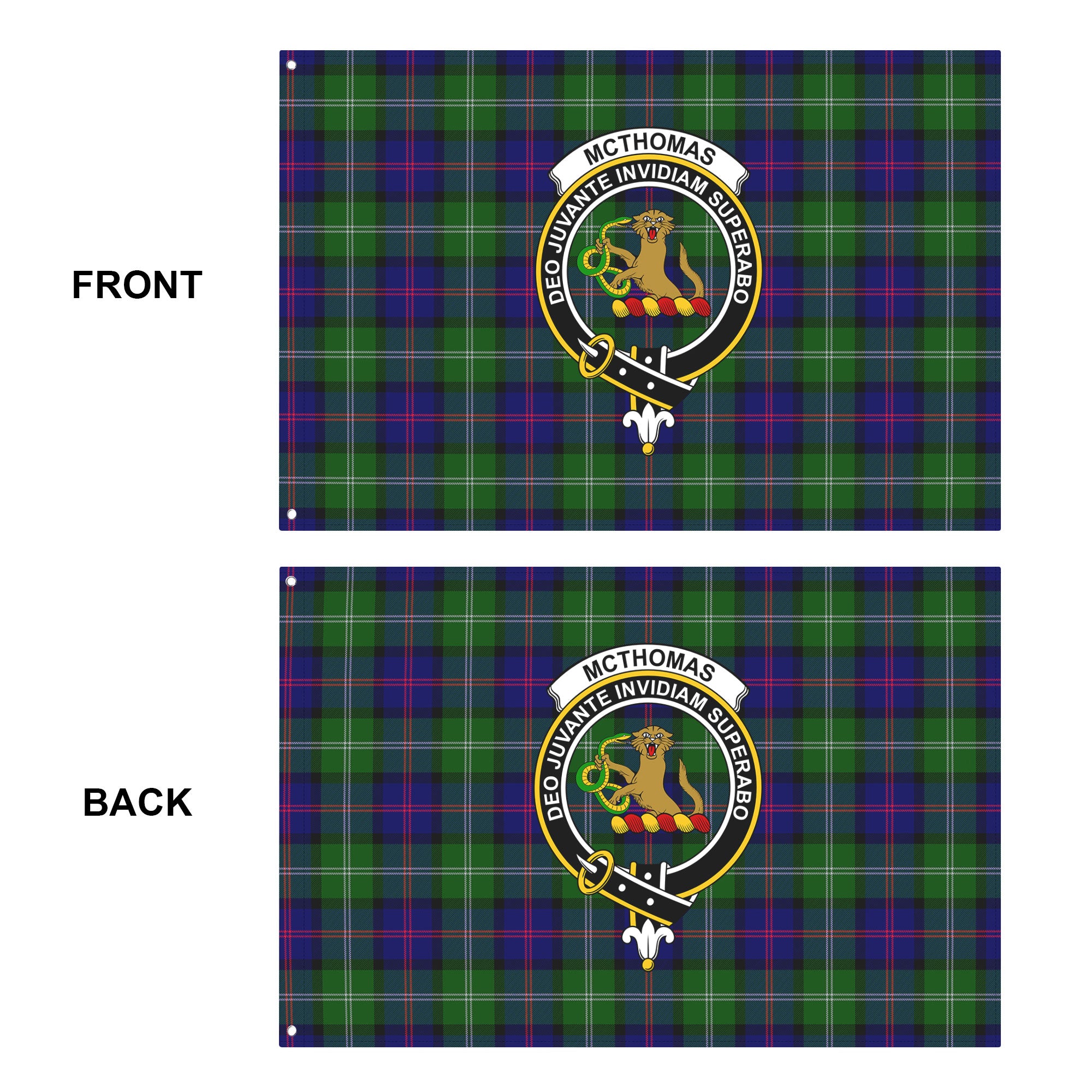 McThomas Modern Tartan Crest House Flag