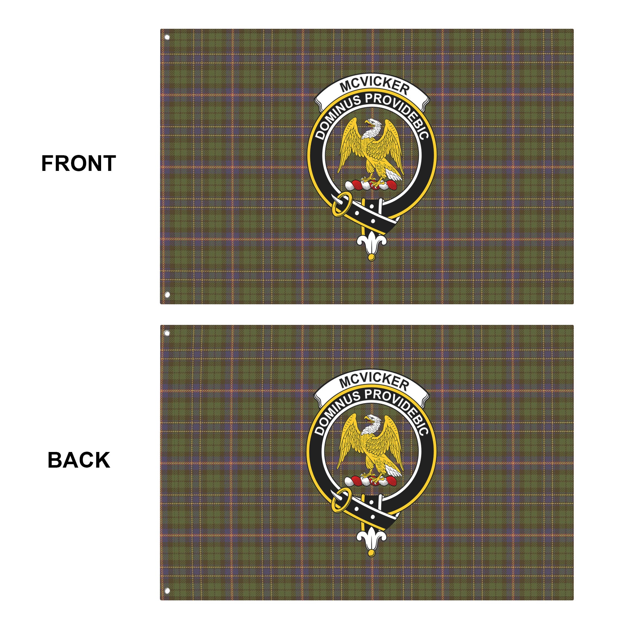 McVicker Tartan Crest House Flag
