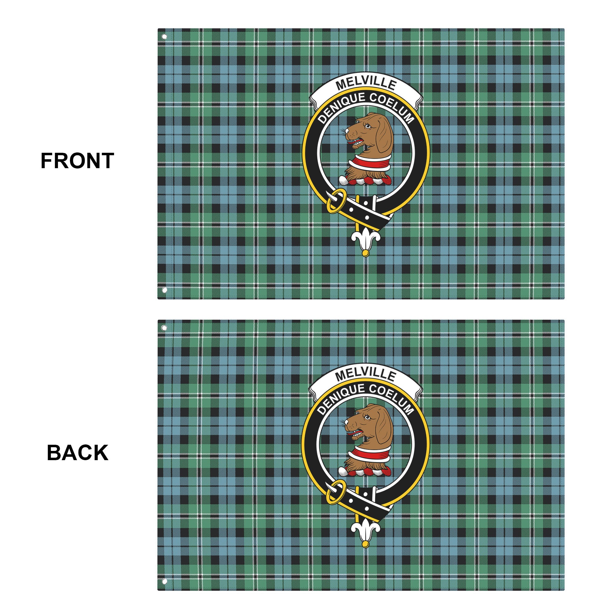 Melville Tartan Crest House Flag