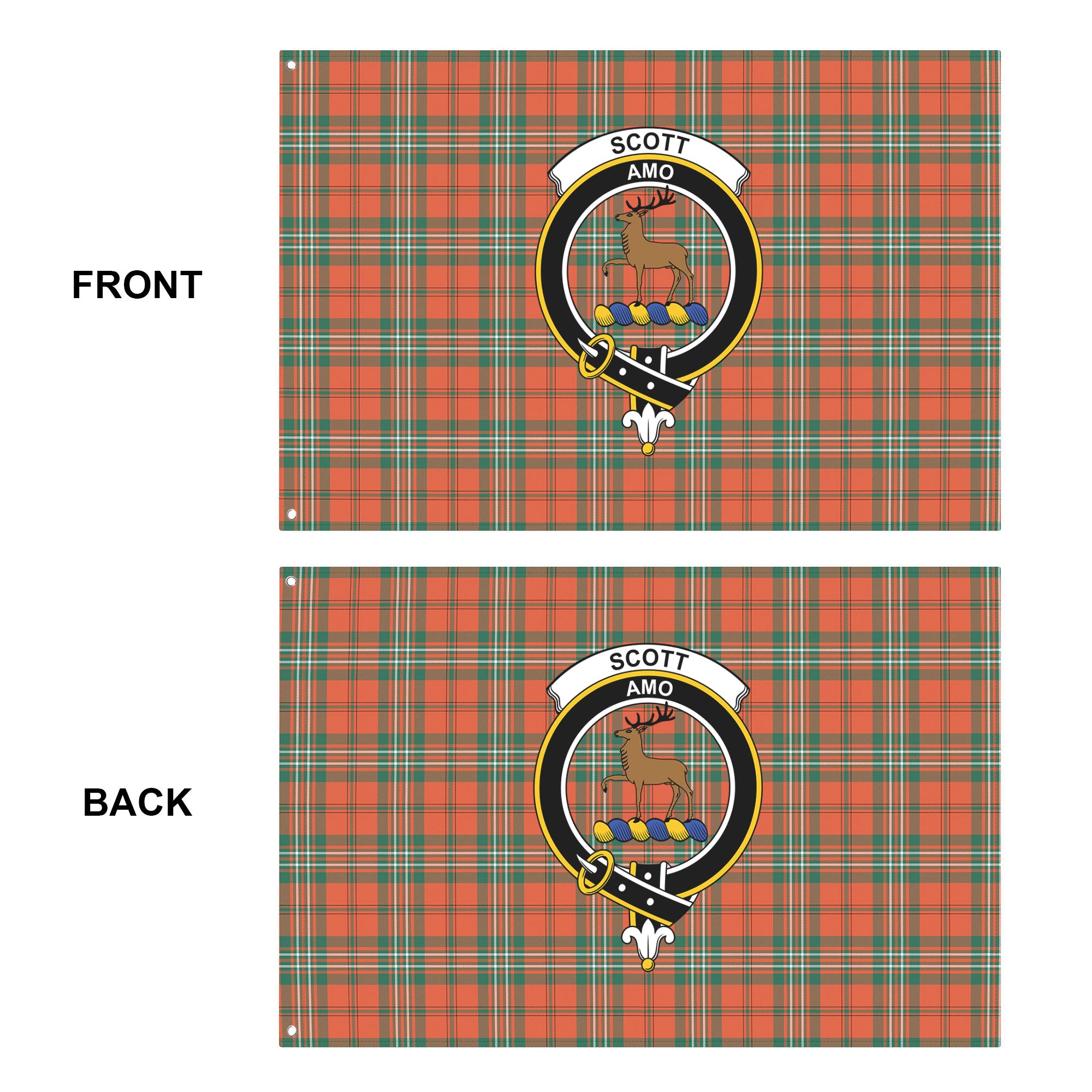 Scott Ancient Tartan Crest House Flag
